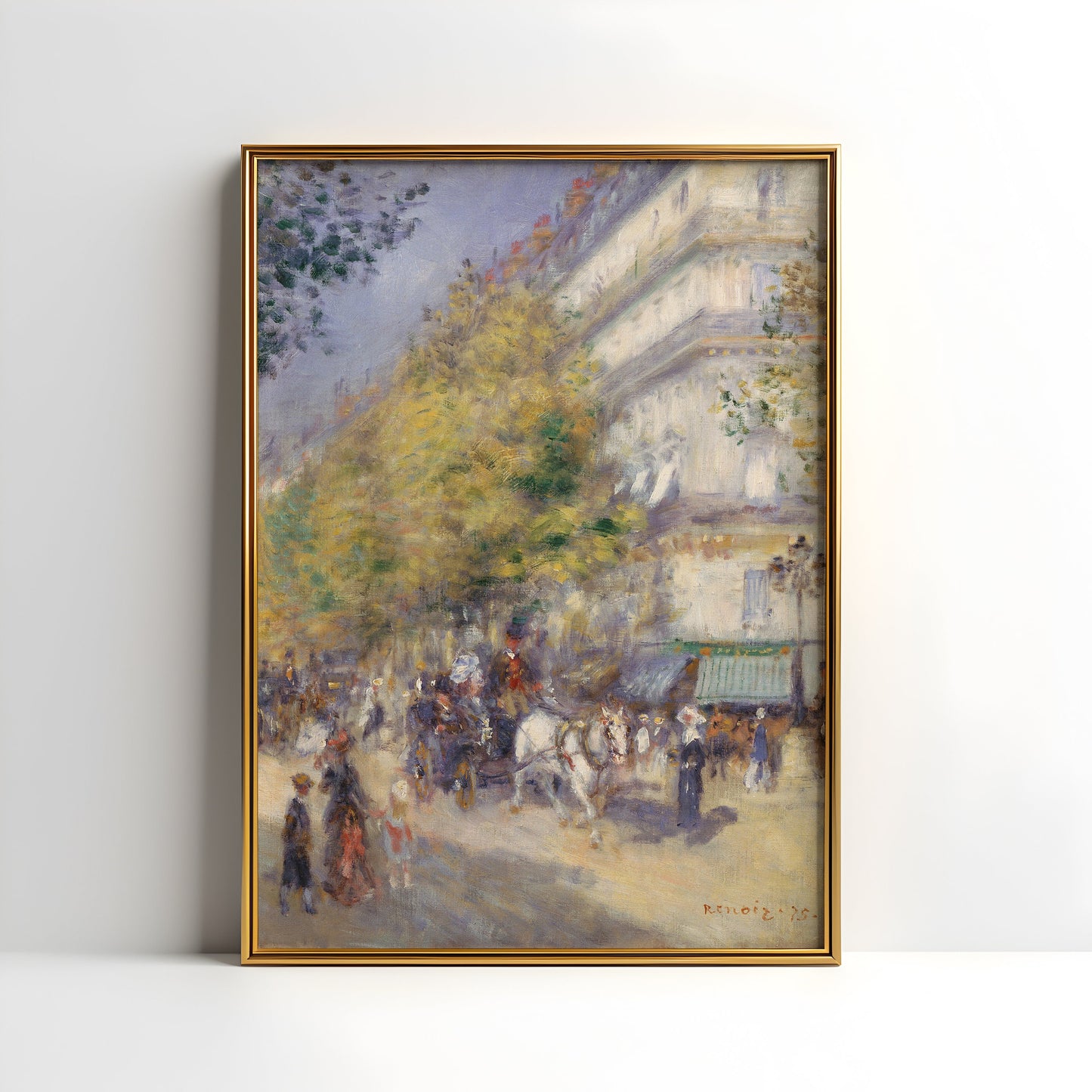 Renoir, The Great Boulevards, Impressionism, original antique painting, oil, vintage, Printable art instant download, SKU K-PAR81