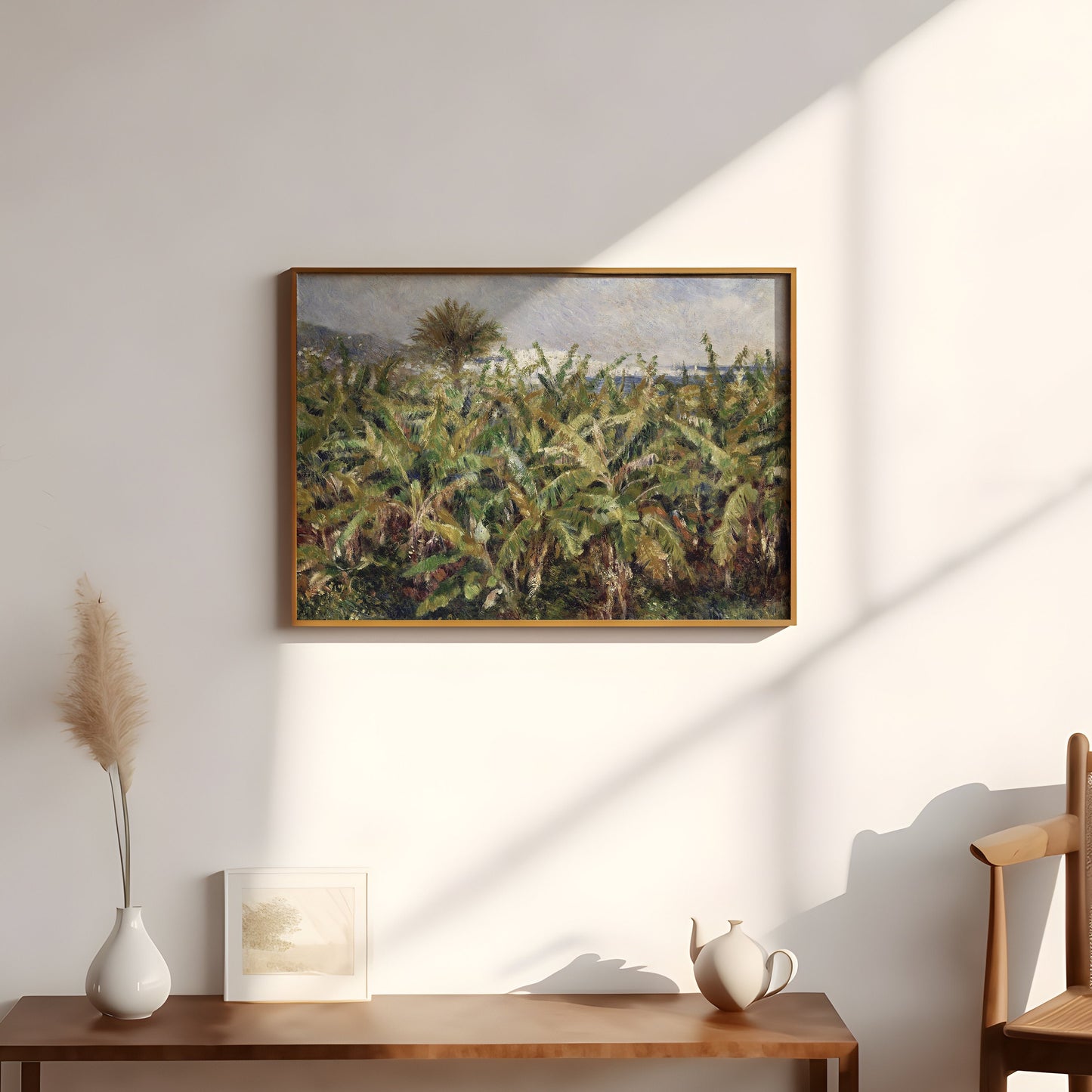 Renoir - Field of Banana Trees, Impressionism, original antique painting, oil, vintage, Printable art instant download, SKU 141-AR