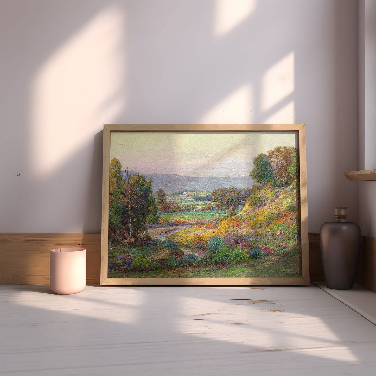 Landscape, Evening - John Ottis Adams, Impressionism, antique painting, oil, vintage, Printable art instant download, SKU K_JOA.26