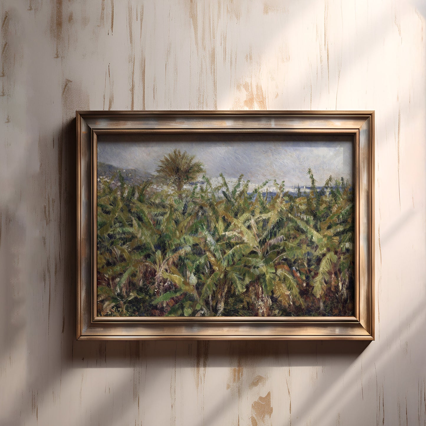 Renoir - Field of Banana Trees, Impressionism, original antique painting, oil, vintage, Printable art instant download, SKU 141-AR