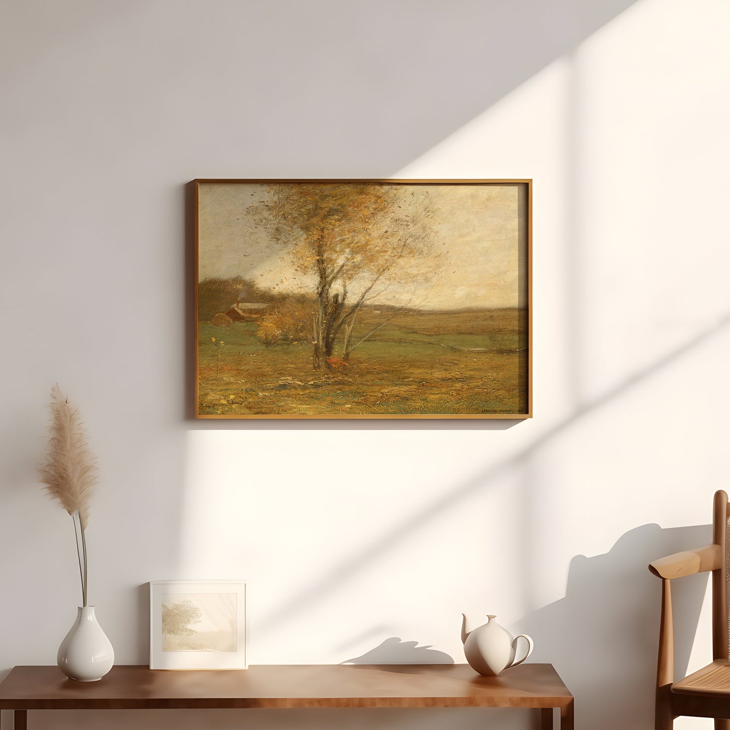 Rustic Landscape , John Francis Murphy - Early Autumn , antique painting , oil vintage Printable art instant download , SKU 207JFM