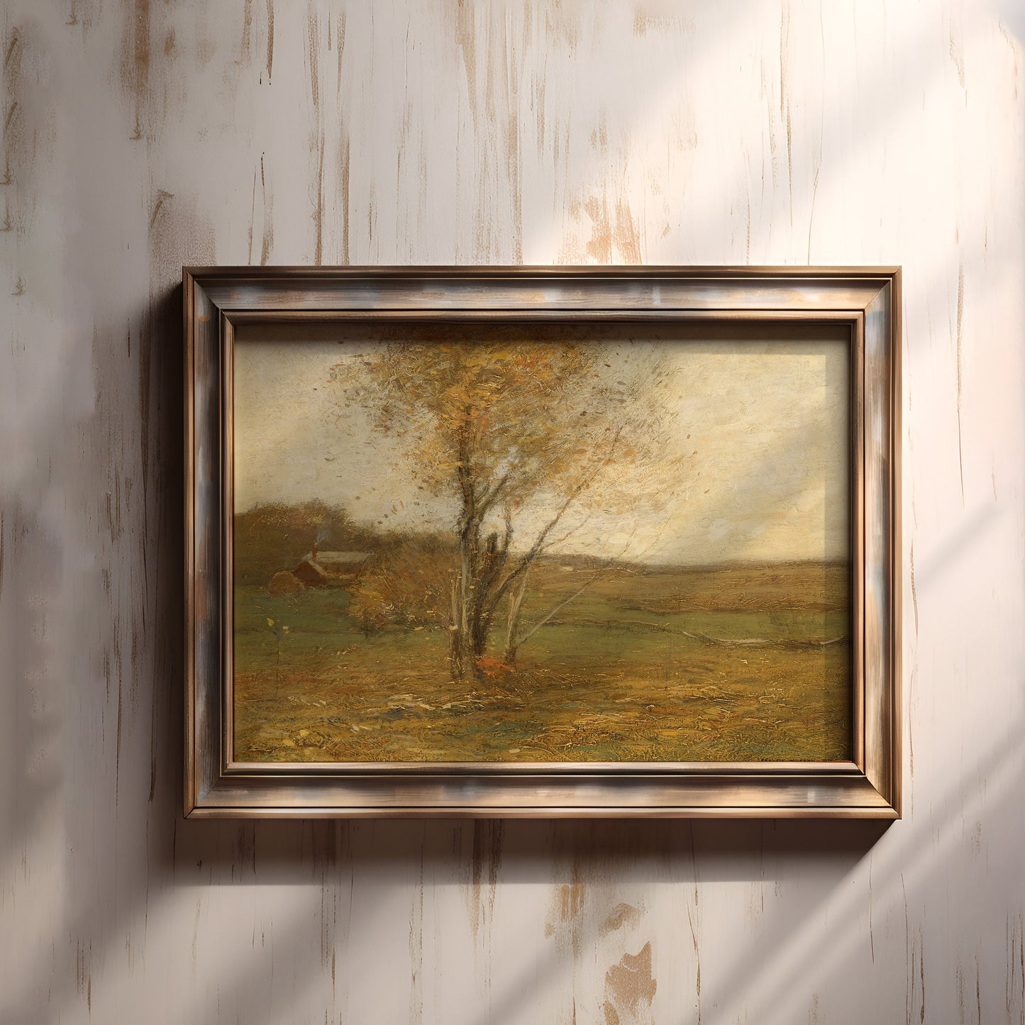 Rustic Landscape , John Francis Murphy - Early Autumn , antique painting , oil vintage Printable art instant download , SKU 207JFM