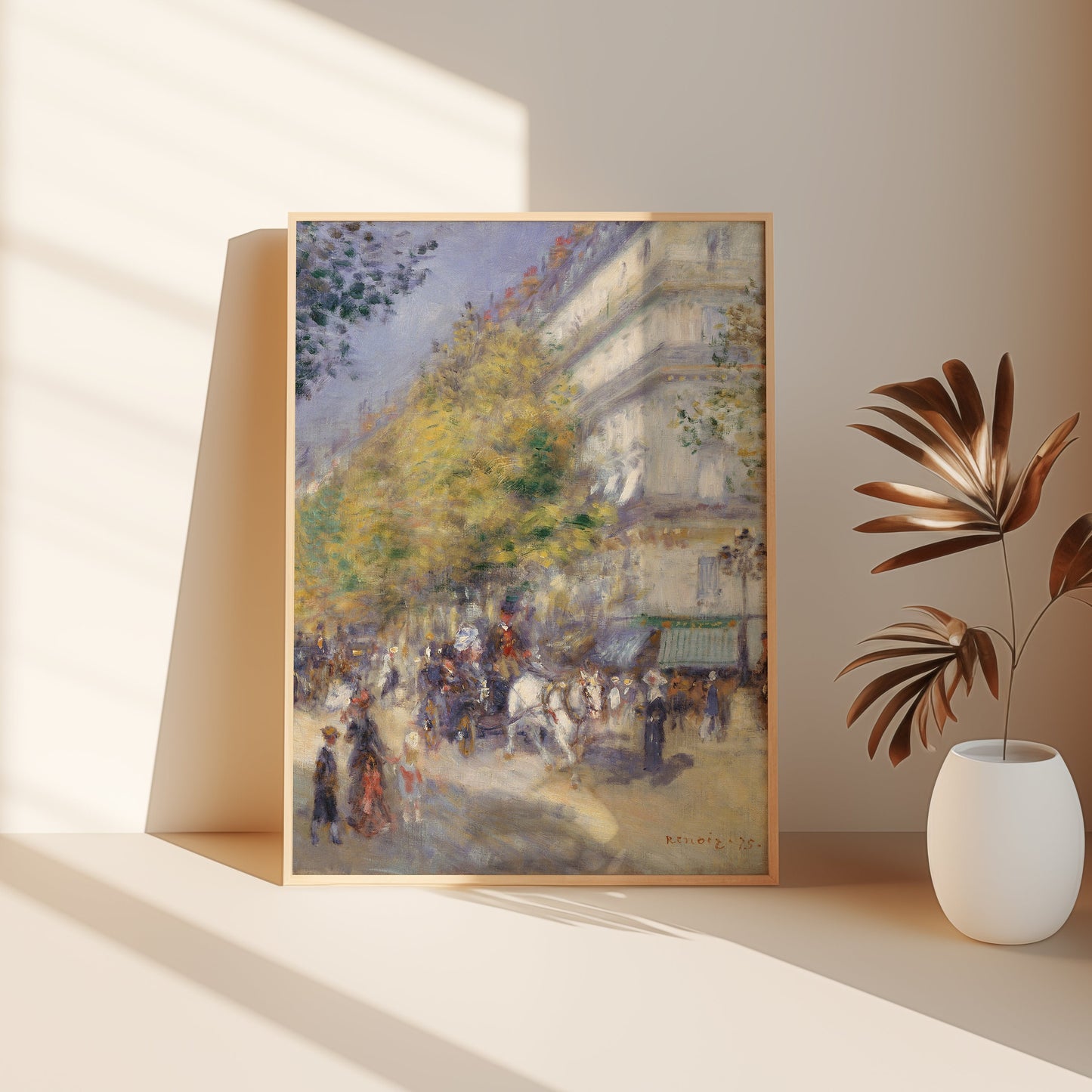 Renoir, The Great Boulevards, Impressionism, original antique painting, oil, vintage, Printable art instant download, SKU K-PAR81