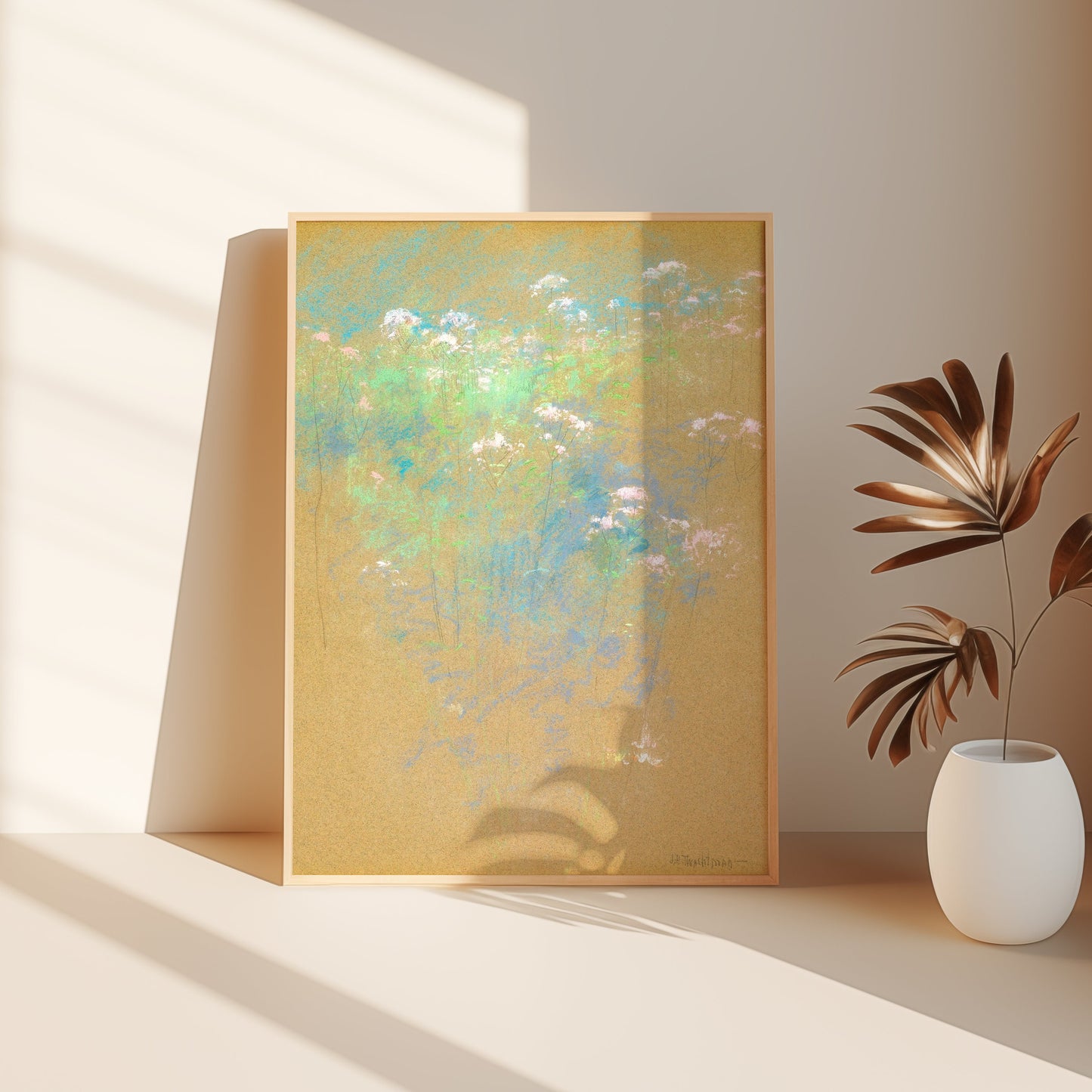 Flowers - John Henry Twachtman, Impressionism, original antique painting, oil, vintage, Printable art instant download, SKU K-JHT66