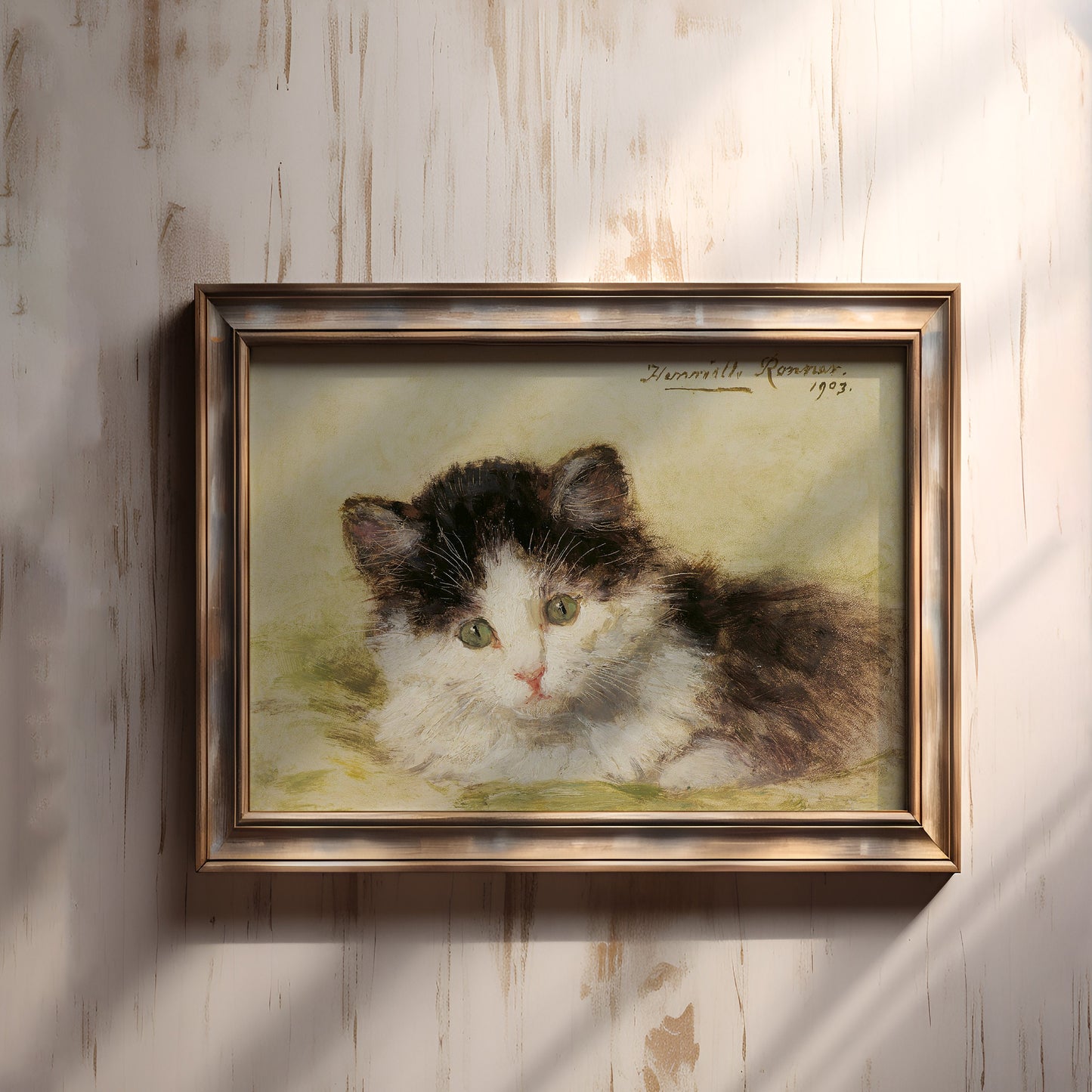 Henriette Ronner-Knip - Kitten, oil, cute antique painting vintage, animal lover gift, Printable art instant download, SKU 248HRK