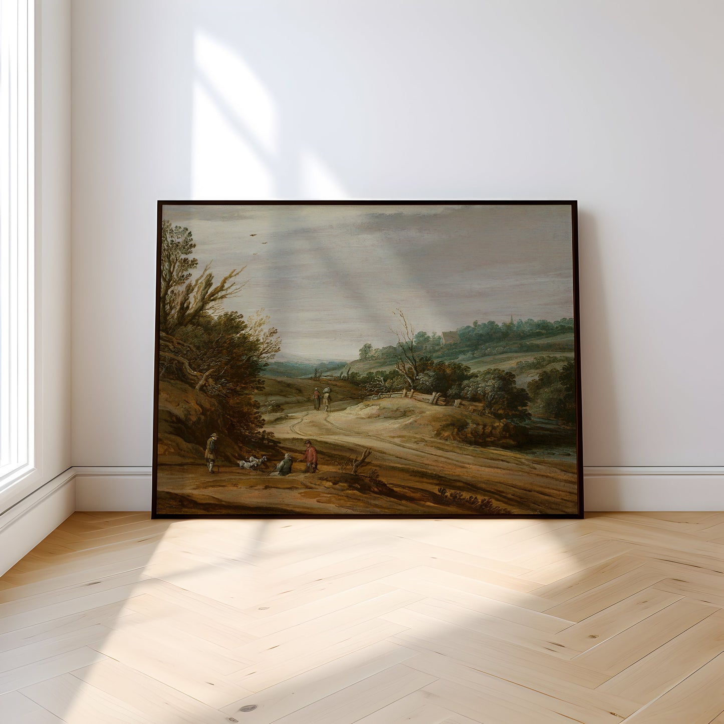 Dutch Landscape , Pieter van Santvoort Mauritshuis - Country Road , original vintage painting , Printable art instant download , SKU 263PvS