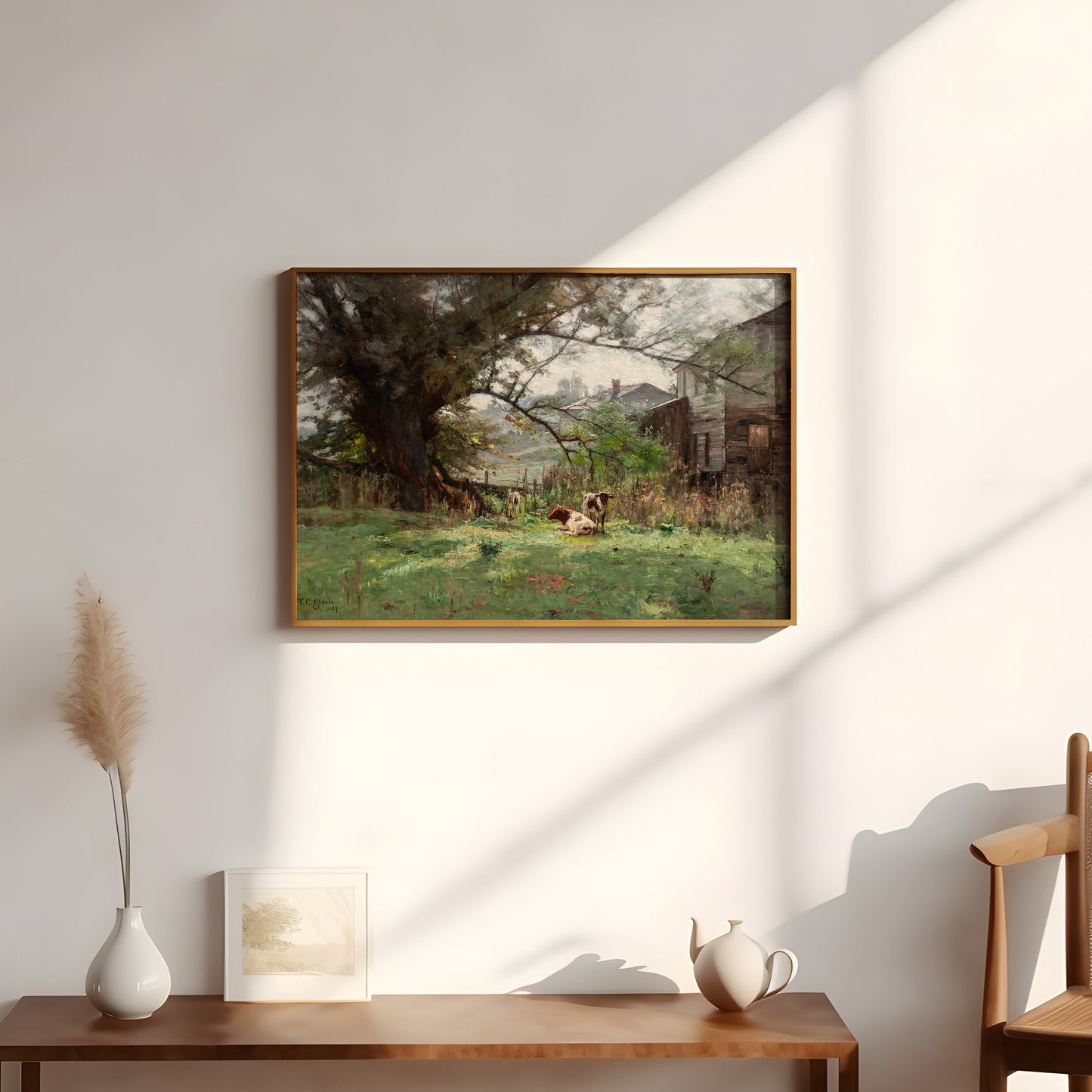 American Impressionism, Theodore Clement Steele, original antique painting, oil, vintage, Printable art instant download, SKU 192TCS