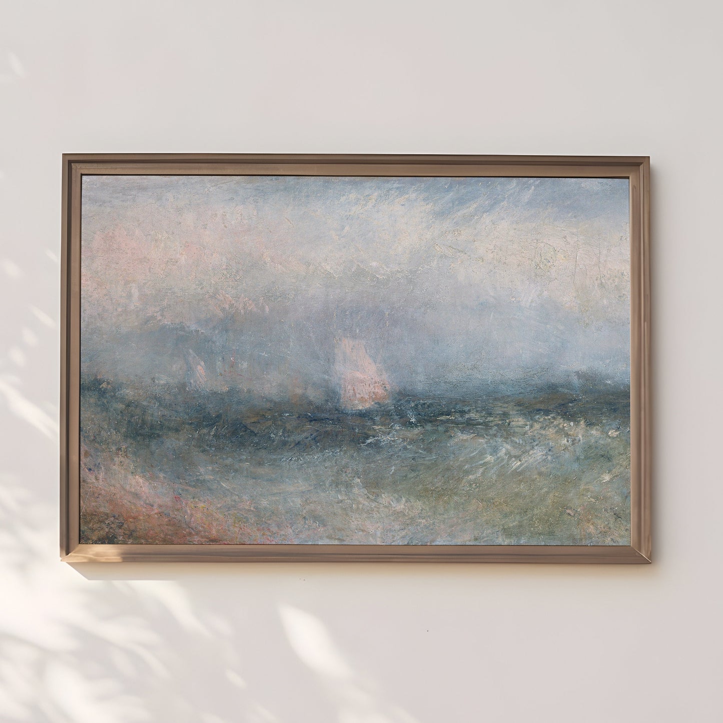 Marine Abstraction Fog - Joseph William Turner, original antique painting, oil, vintage, Printable art instant download, SKU 153-WT