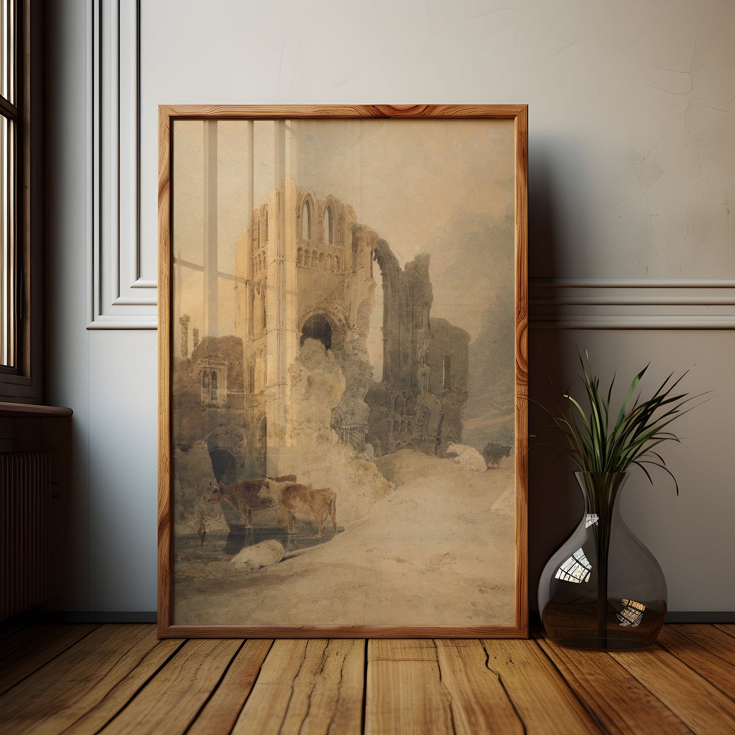 Castle, Norfolk - John Sell Cotman, original antique painting, watercolour, vintage, Printable art instant download, SKU K-CAP79