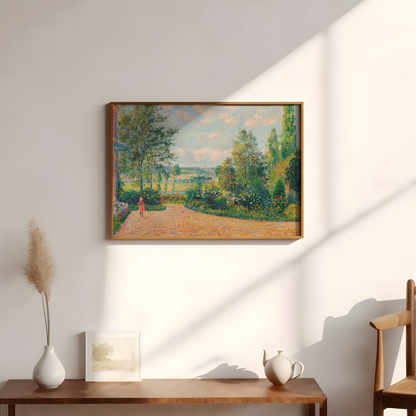 Garden - Camille Pissarro, French Impressionism, original antique painting, oil, vintage, Printable art instant download, SKU 250CP