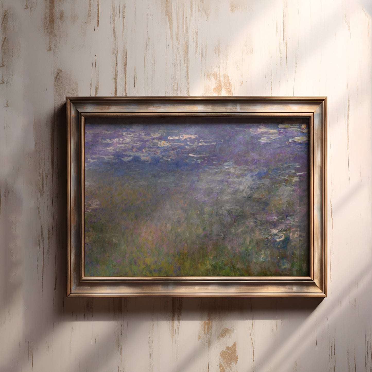 Claude Monet - Water Lilies, French Impressionism, original antique painting oil, vintage, Printable art instant download, SKU 264CM