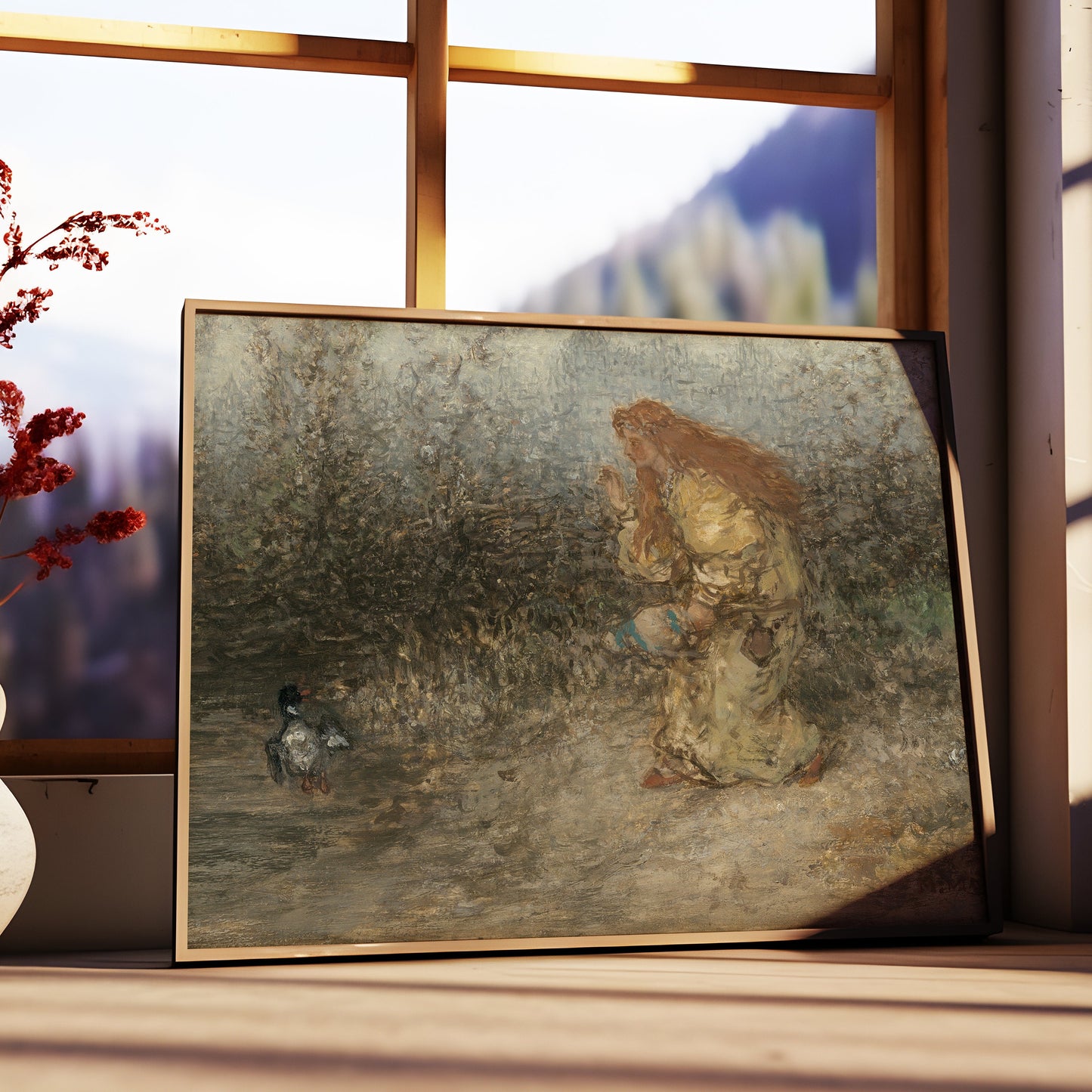Original antique painting, Fairy Tale, vintage Printable art instant download, Matthijs Maris, SKU 267MM