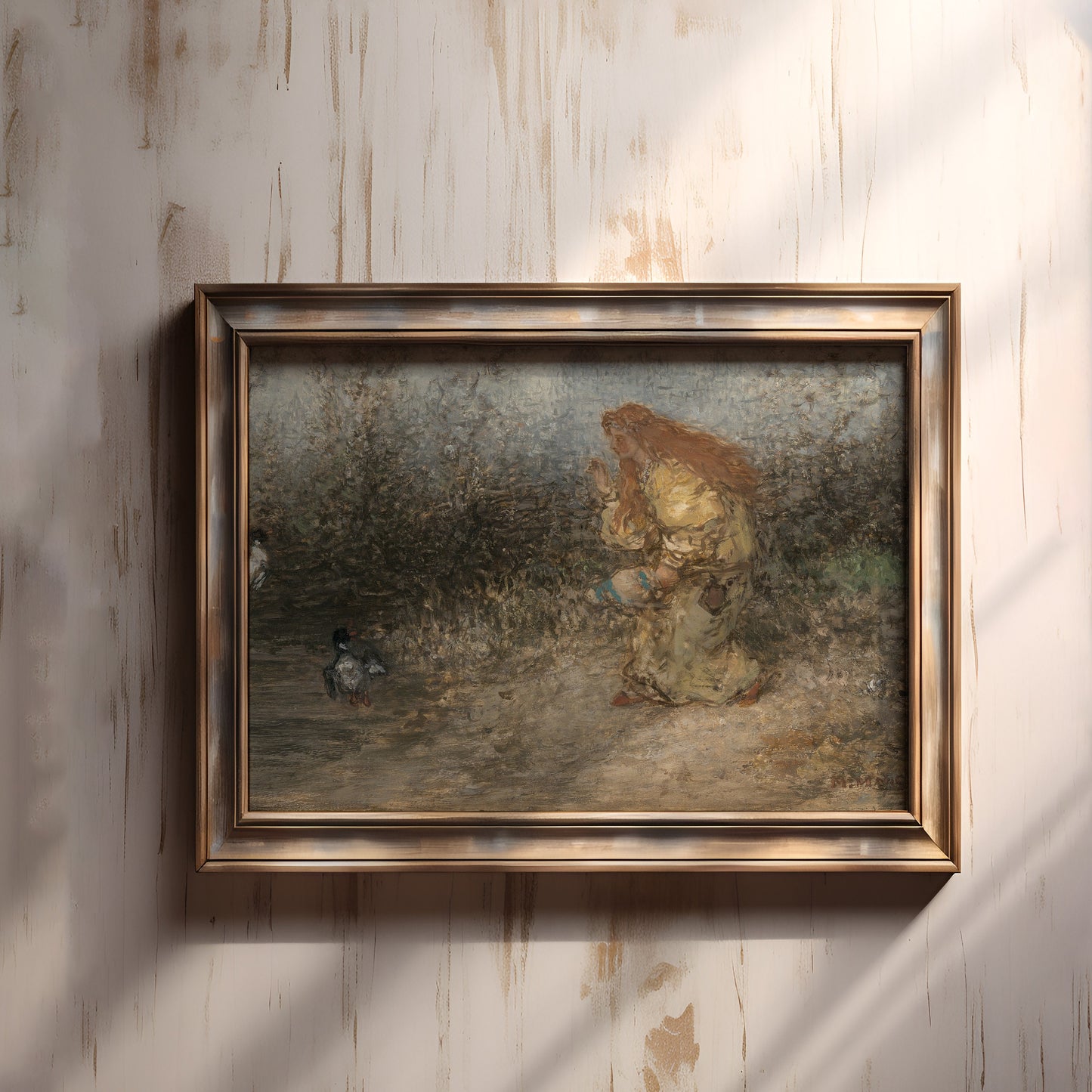 Original antique painting, Fairy Tale, vintage Printable art instant download, Matthijs Maris, SKU 267MM