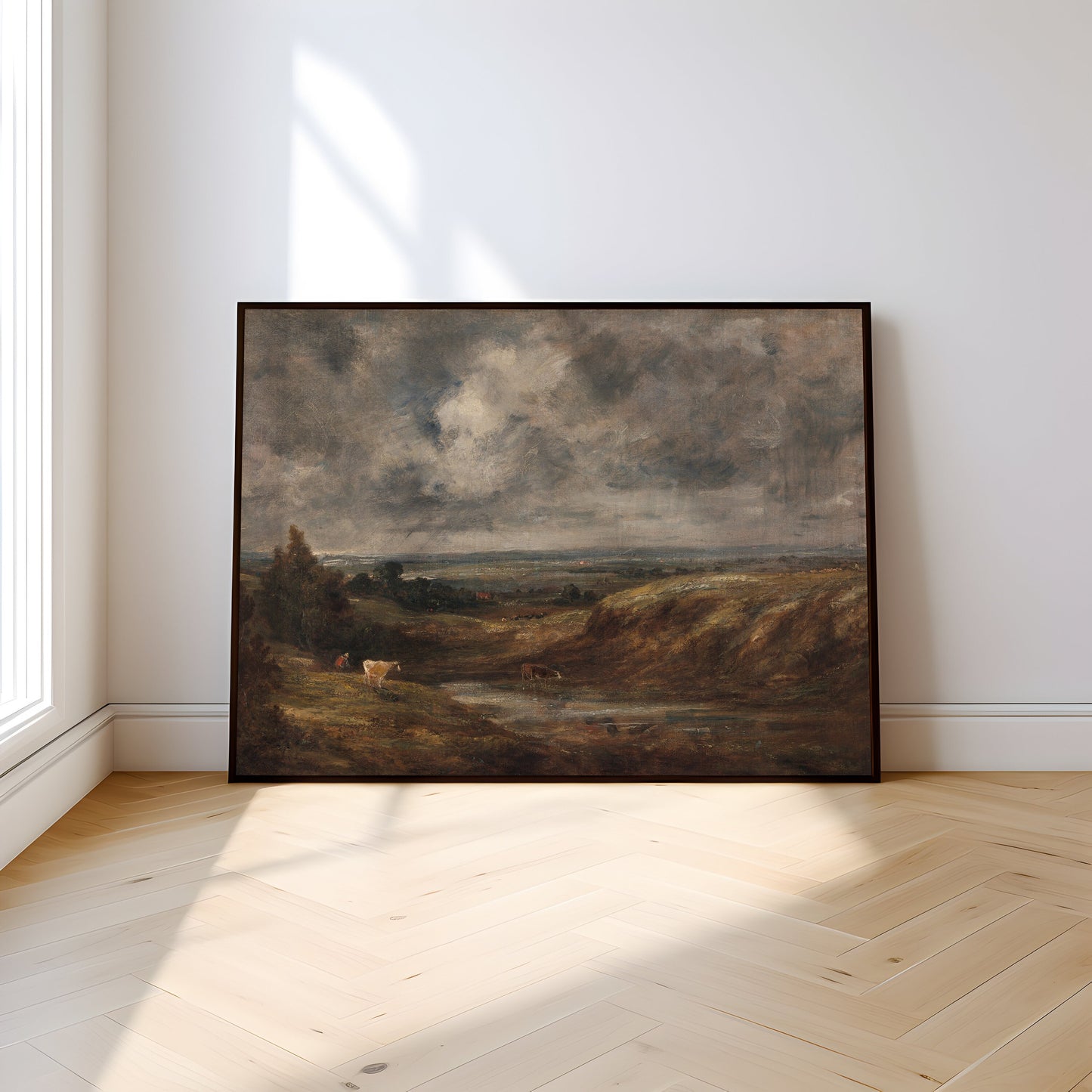 John Constable - Original vintage painting , Rustic Landscape 19th century , antique Printable fine art instant download , SKU 293JC