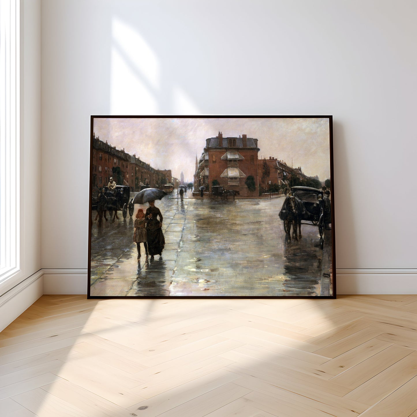 Fine Art America, Childe Hassam - Rainy Day, Original antique painting, vintage Printable art instant download, SKU 310CH