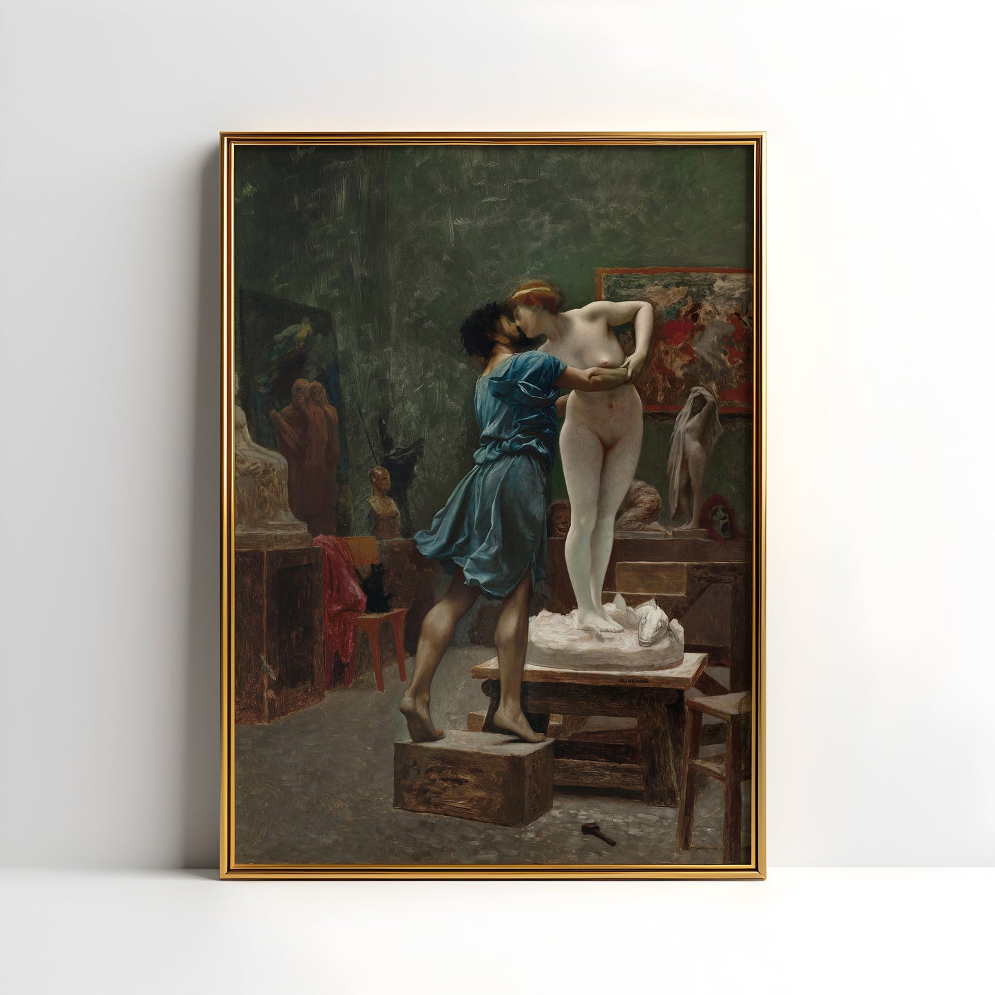 Jean-leon Gerome - Pygmalion and Galatee , Original antique figure painting , vintage Printable art instant download , SKU 363JLG