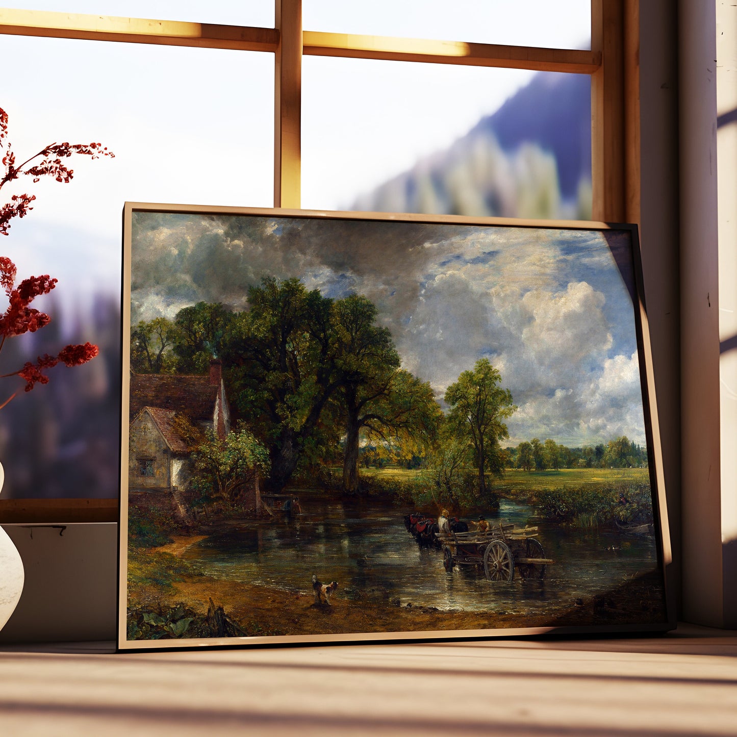 John Constable - Rustic Landscape 19th century , Original antique painting , vintage Printable art instant download , SKU 292JC
