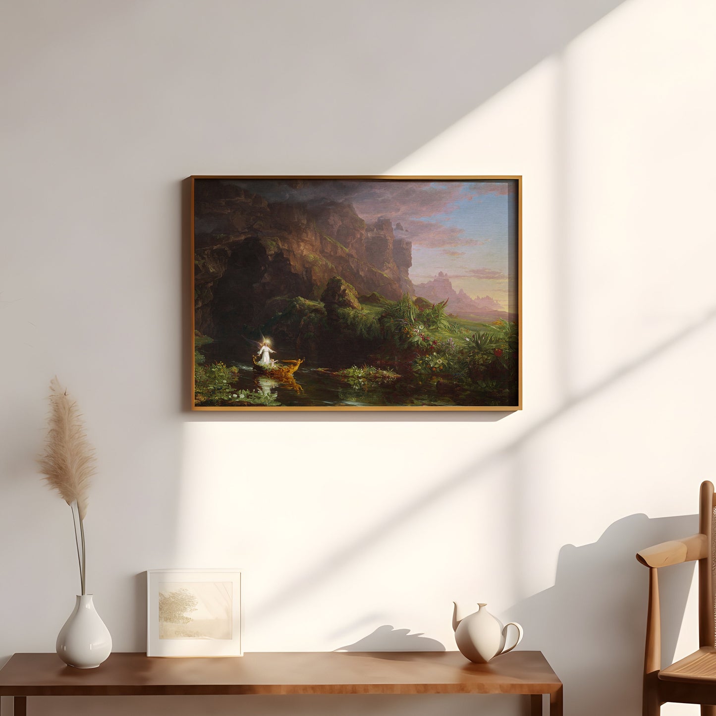 Thomas Cole - Voyage of Life Childhood, original antique oil painting vintage, Printable art instant download, SKU 384TC