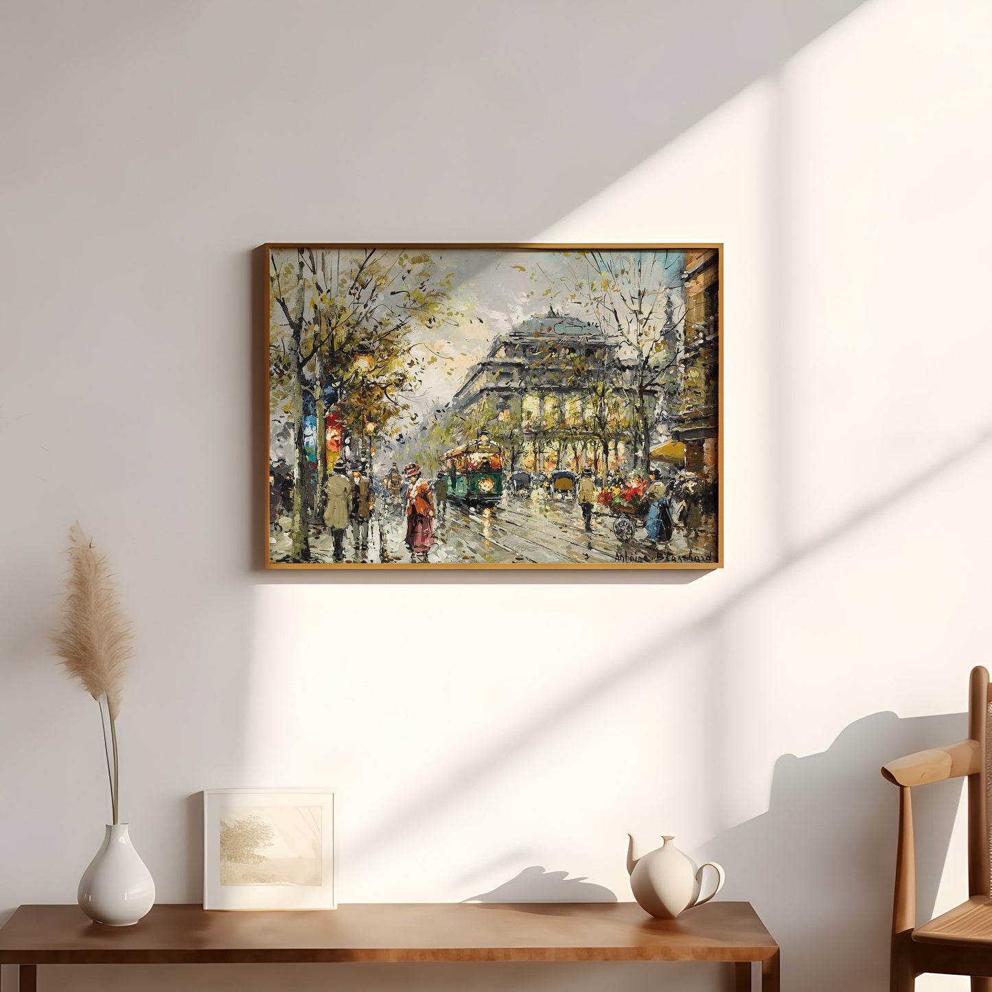 French Impressionist Antoine Blanchard, Bright Paris,Original antique painting, vintage Printable art instant download, SKU 324AB