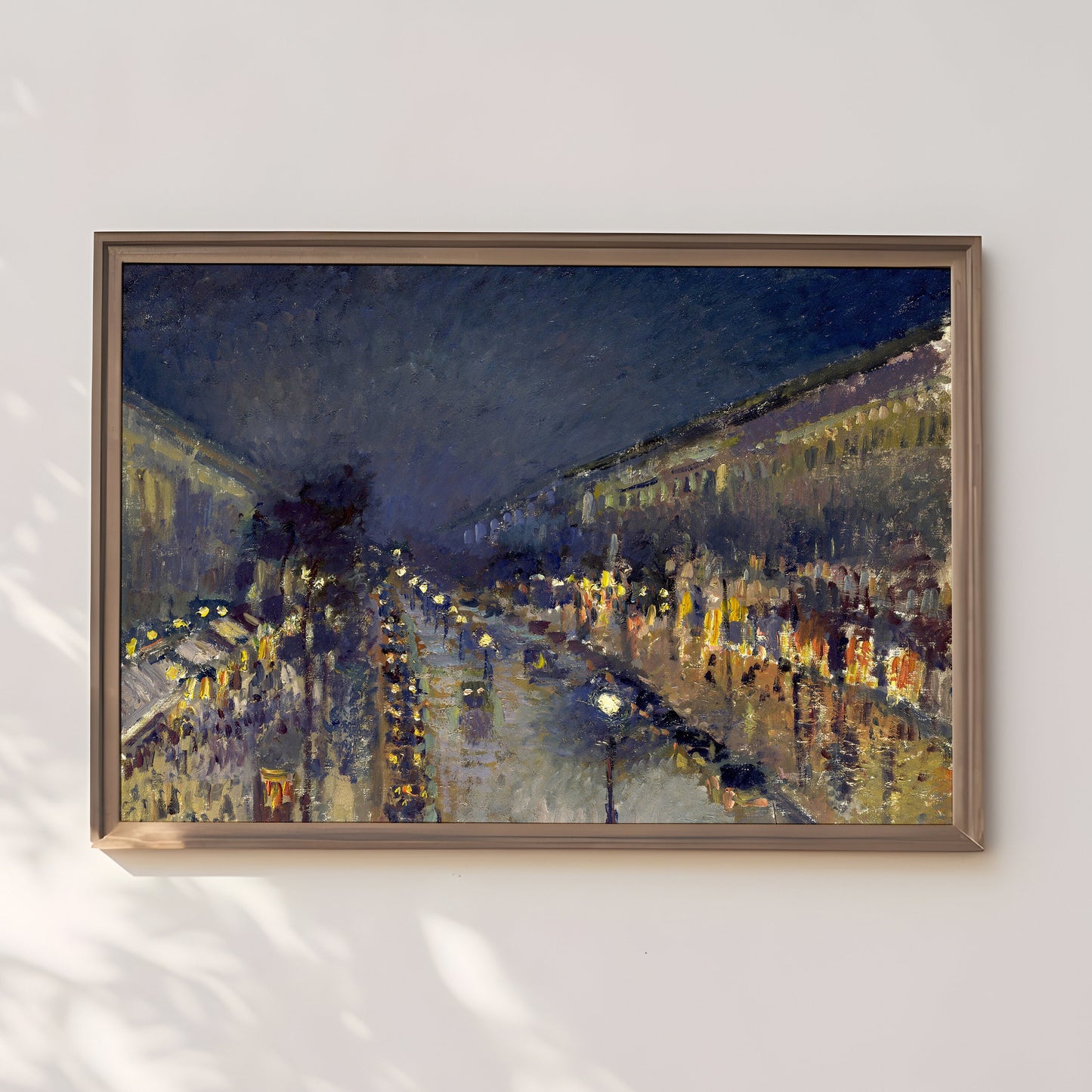 French Impressionist Camille Pissarro - Boulevard Montmartre Paris, Original vintage painting, Printable art instant download, SKU 354CP