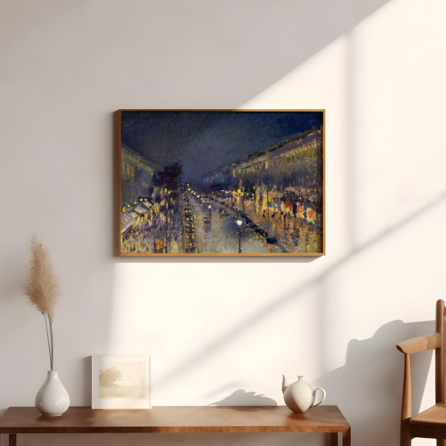 French Impressionist Camille Pissarro - Boulevard Montmartre Paris, Original vintage painting, Printable art instant download, SKU 354CP