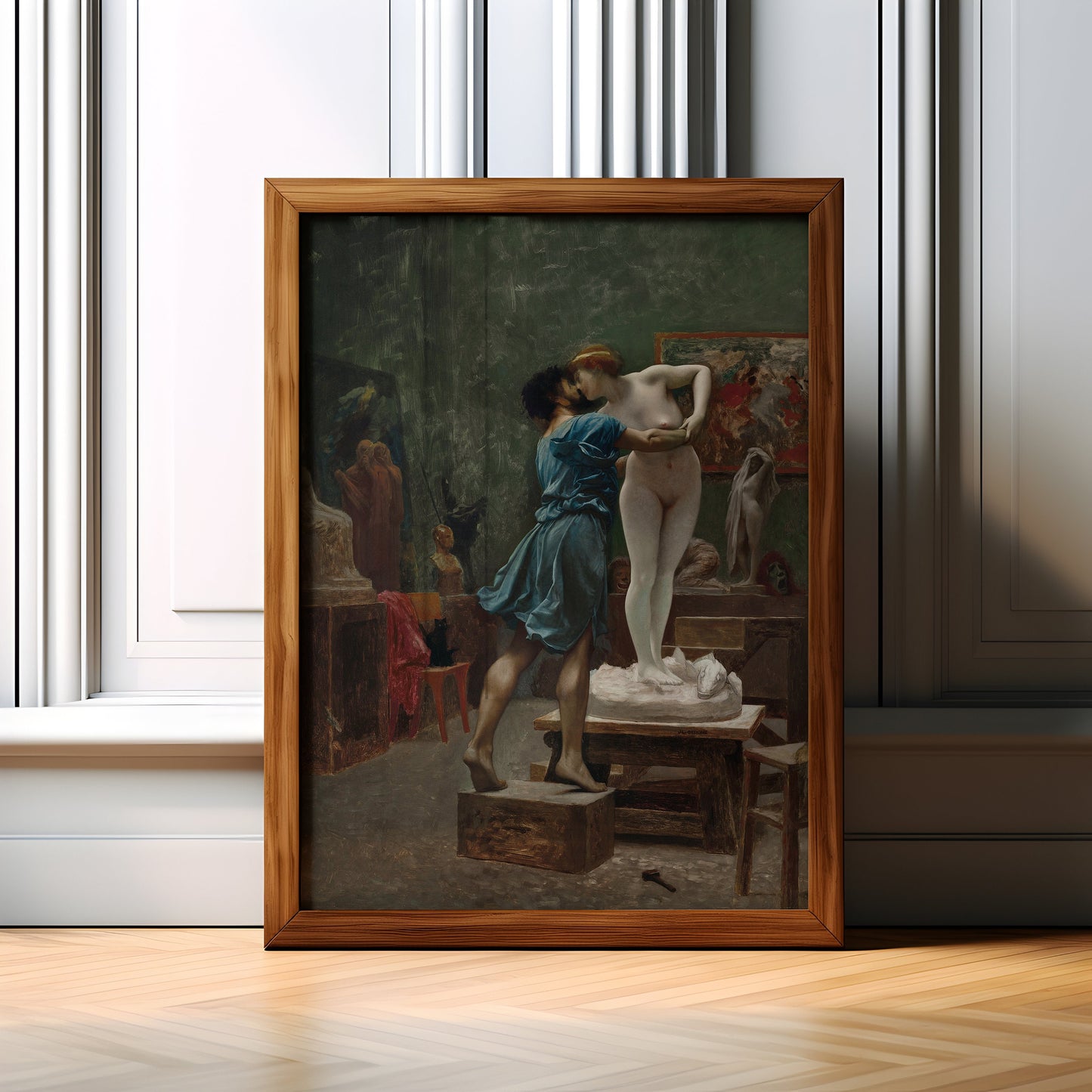 Jean-leon Gerome - Pygmalion and Galatee , Original antique figure painting , vintage Printable art instant download , SKU 363JLG