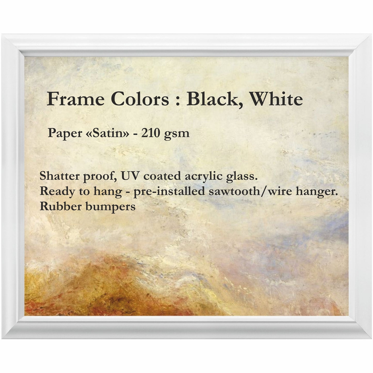 Printing on Demand, Paper in Classic style frame in white and black colors, Premium Framed Prints