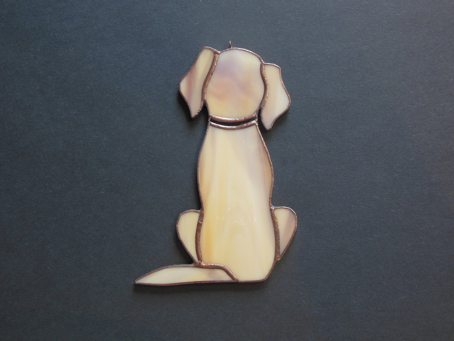 Dog Retriever Labrador , Black or Golden , Art stained glass window hanging Suncatcher . Gift for animal lover , pet loss memorial