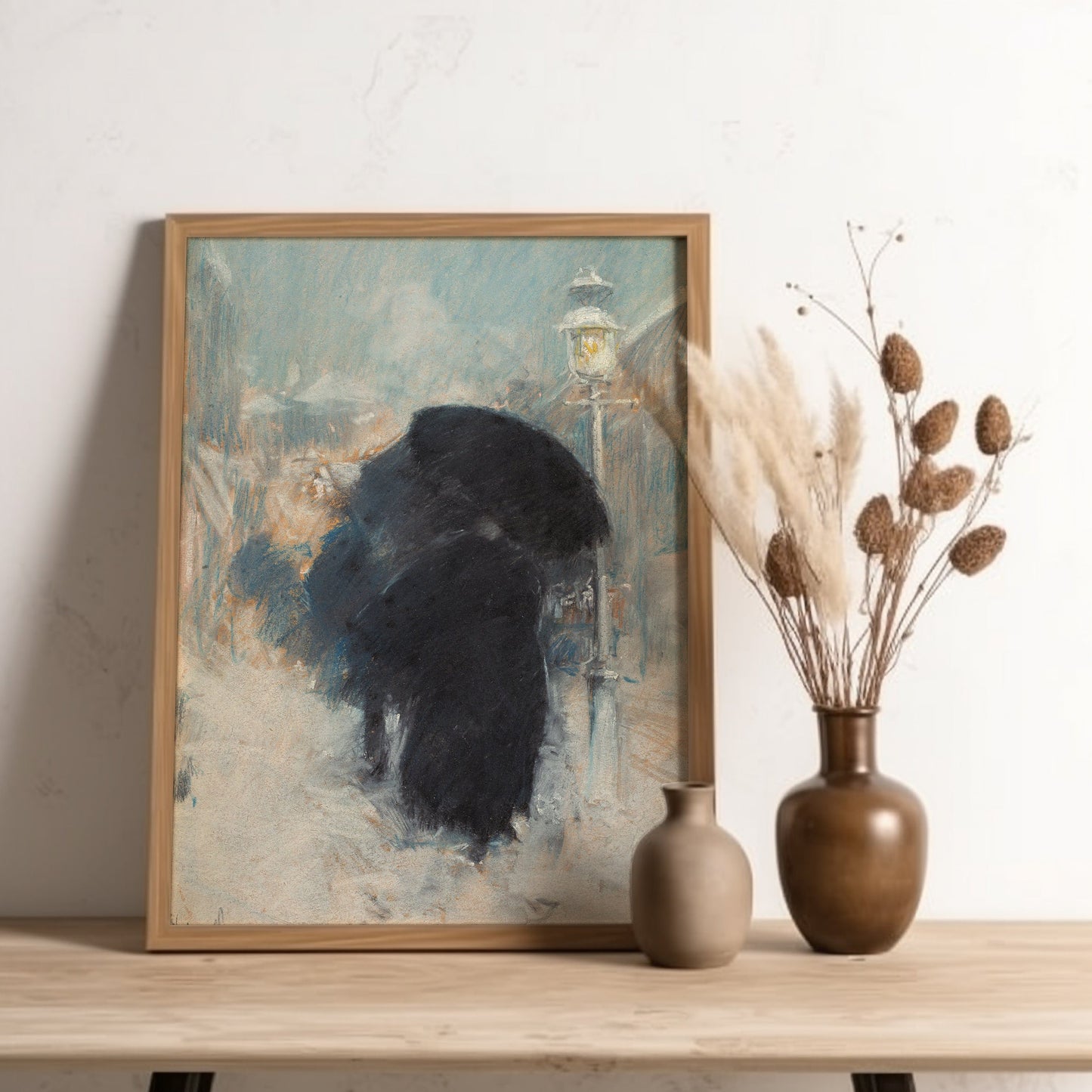 New York Blizzard, Childe Hassam Impressionism, original antique painting, oil, vintage, Printable art instant download, SKU  K-CH50