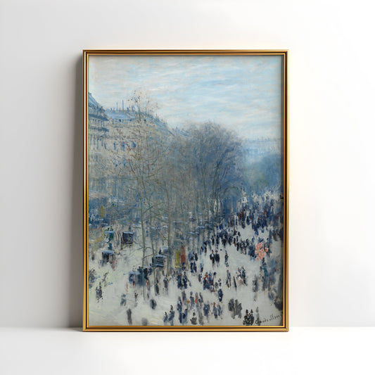 Monet - Boulevard of Capuchins, Impressionism, original antique painting, oil, vintage, Printable art instant download, SKU  K-CM52