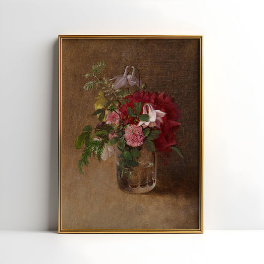 Still-life Flowers, Albert Edelfelt, original antique painting, oil vintage, Printable art of high resolution instant download, SKU  K-AE90