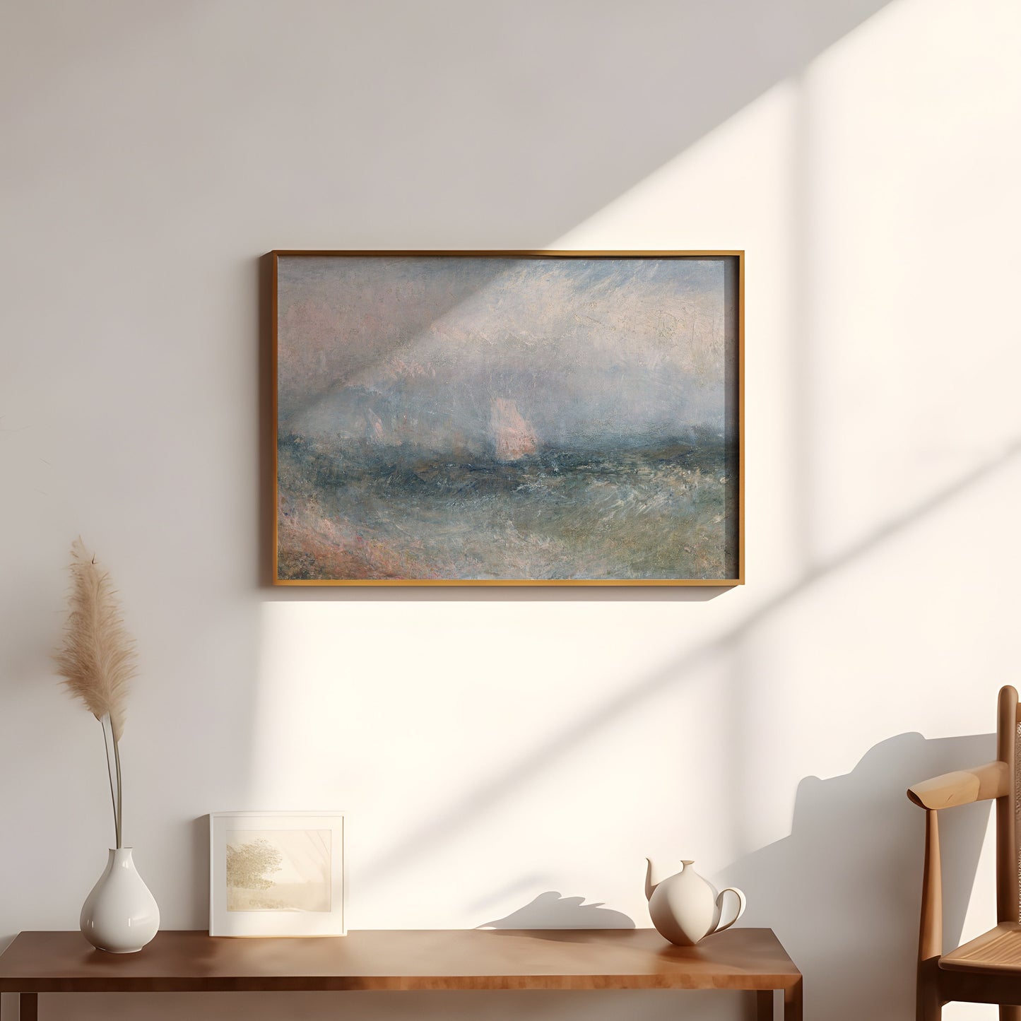 Marine Abstraction Fog - Joseph William Turner, original antique painting, oil, vintage, Printable art instant download, SKU  153-WT