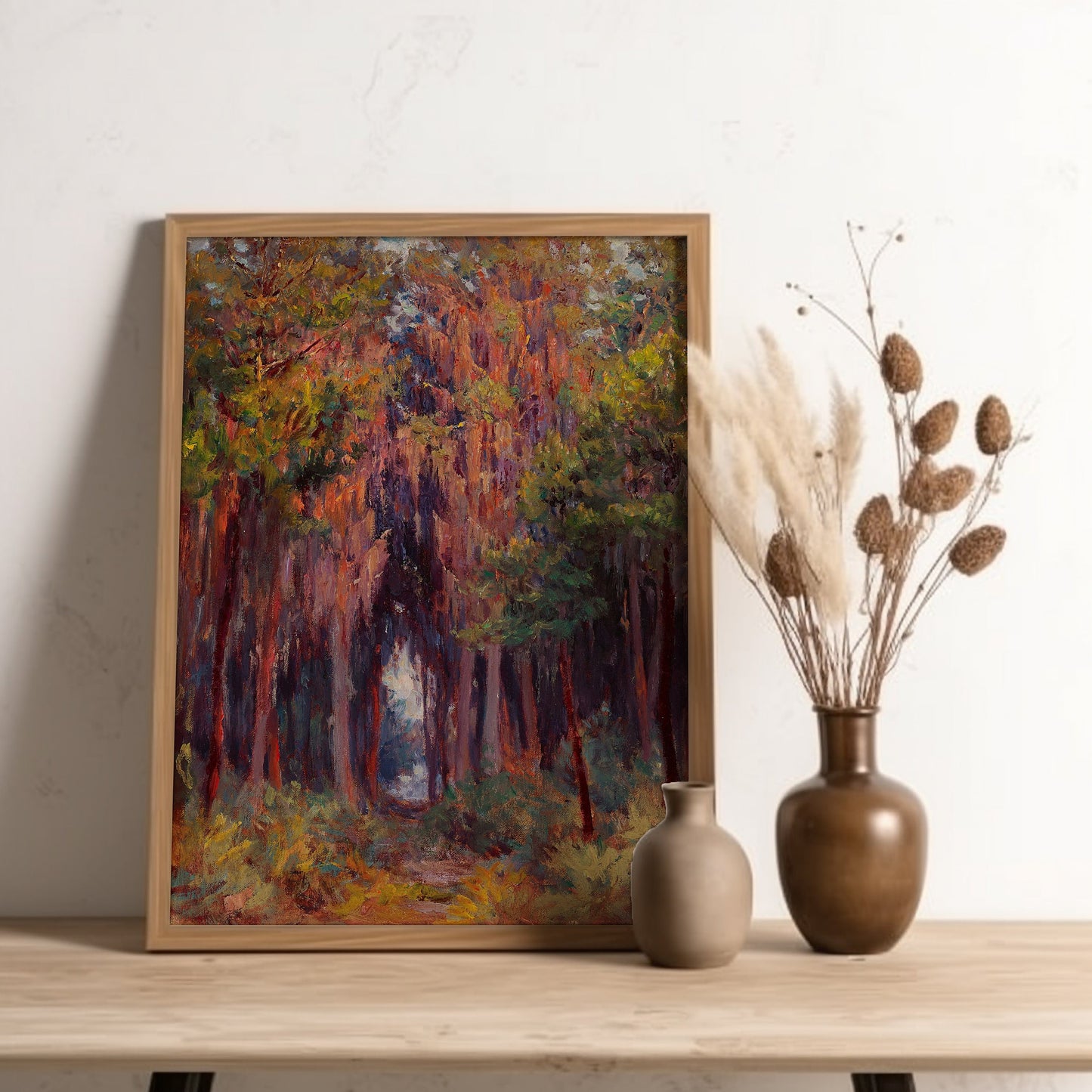 Landscape, John Ottis Adams, Hanging Moss, Impressionism, antique painting, oil, vintage, Printable art instant download, SKU  174JOA