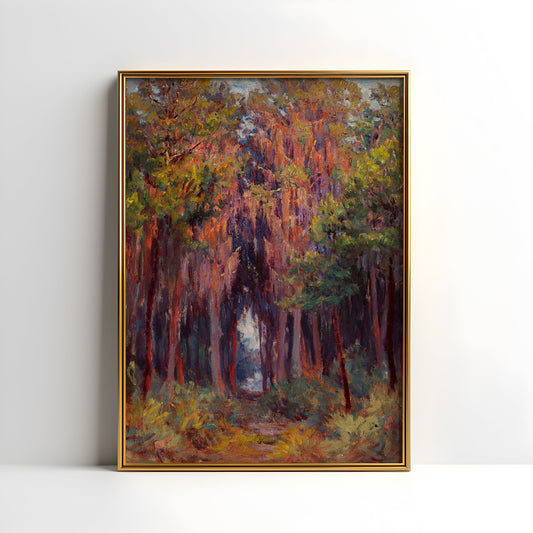Landscape, John Ottis Adams, Hanging Moss, Impressionism, antique painting, oil, vintage, Printable art instant download, SKU  174JOA