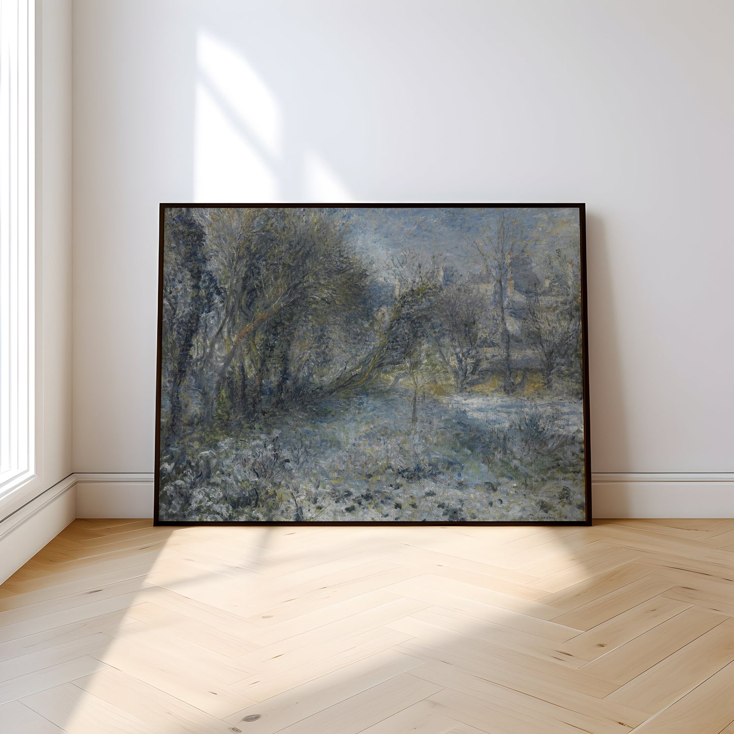 Renoir - Snow-covered Landscape, French Impressionism, antique painting, oil, vintage, Printable art instant download, SKU  197PAR