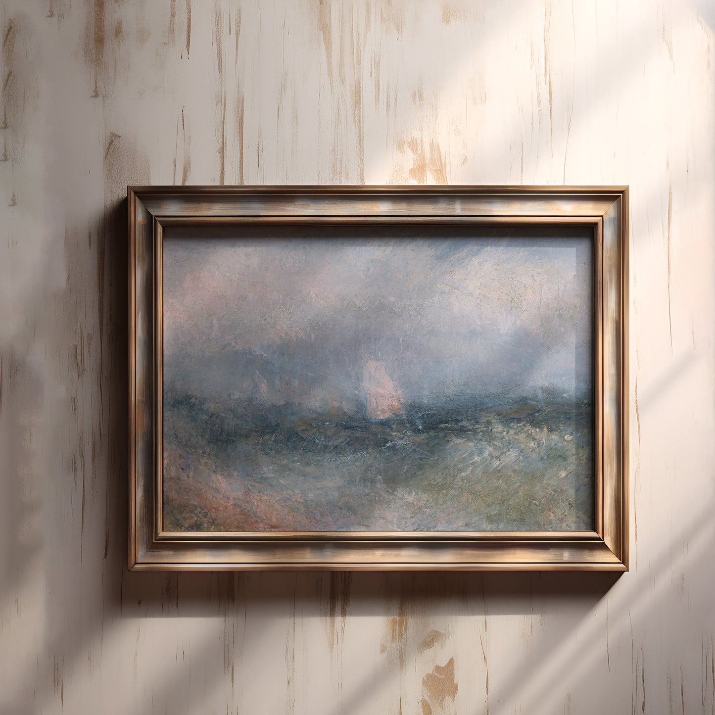 Marine Abstraction Fog - Joseph William Turner, original antique painting, oil, vintage, Printable art instant download, SKU  153-WT