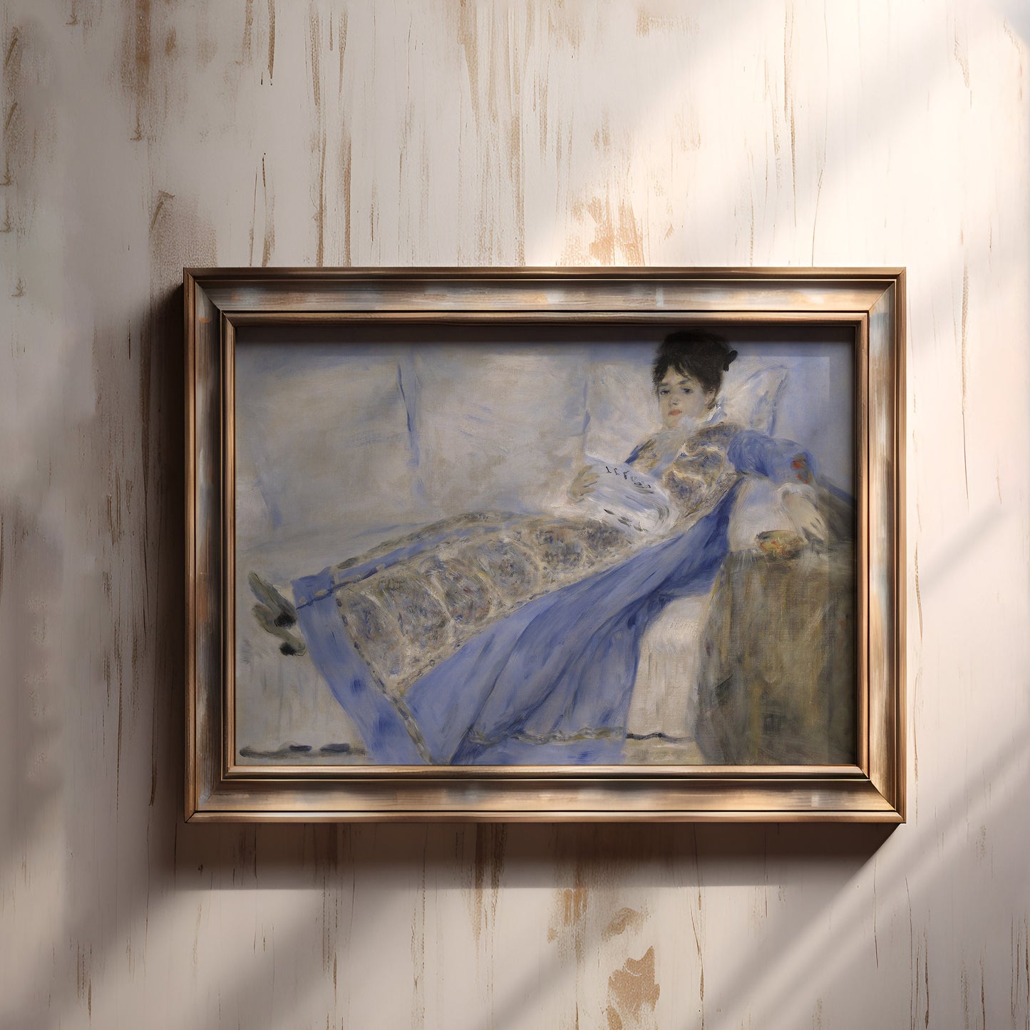 Renoir - Portrait of Madame Claude Monet , Impressionism antique figure painting , oil vintage Printable art instant download , SKU 199PAR