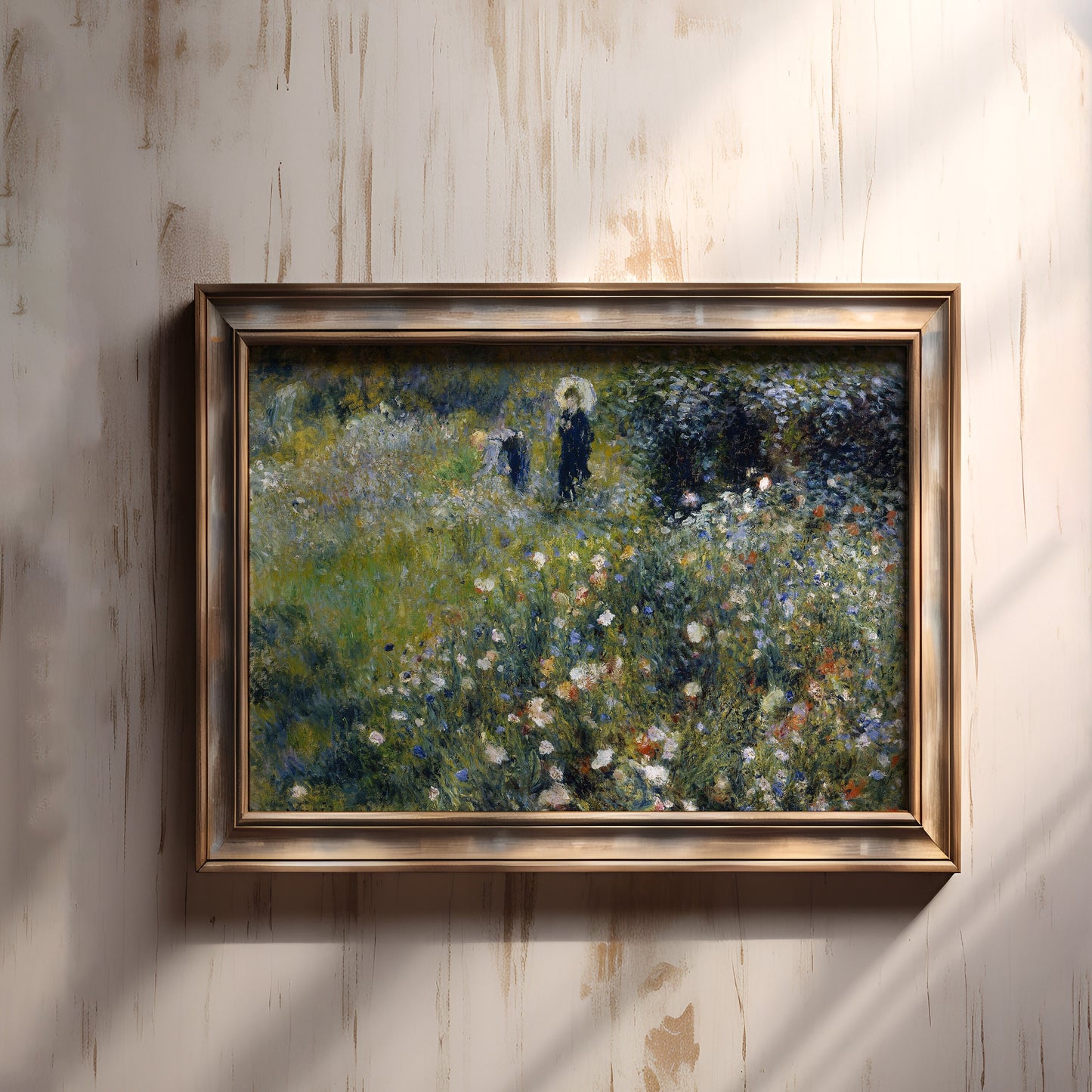 French Impressionism, Renoir - Woman in Garden, Landscape, antique painting, oil vintage, Printable art instant download, SKU  201PAG