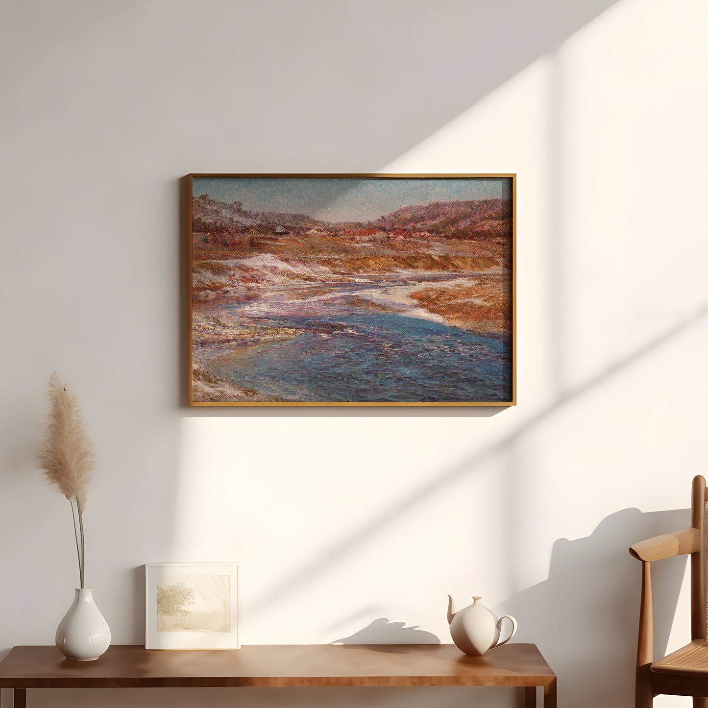 American Impressionism, John Ottis Adams - Wane of Winter, Landscape, antique painting, vintage Printable art instant download, SKU  206JOA