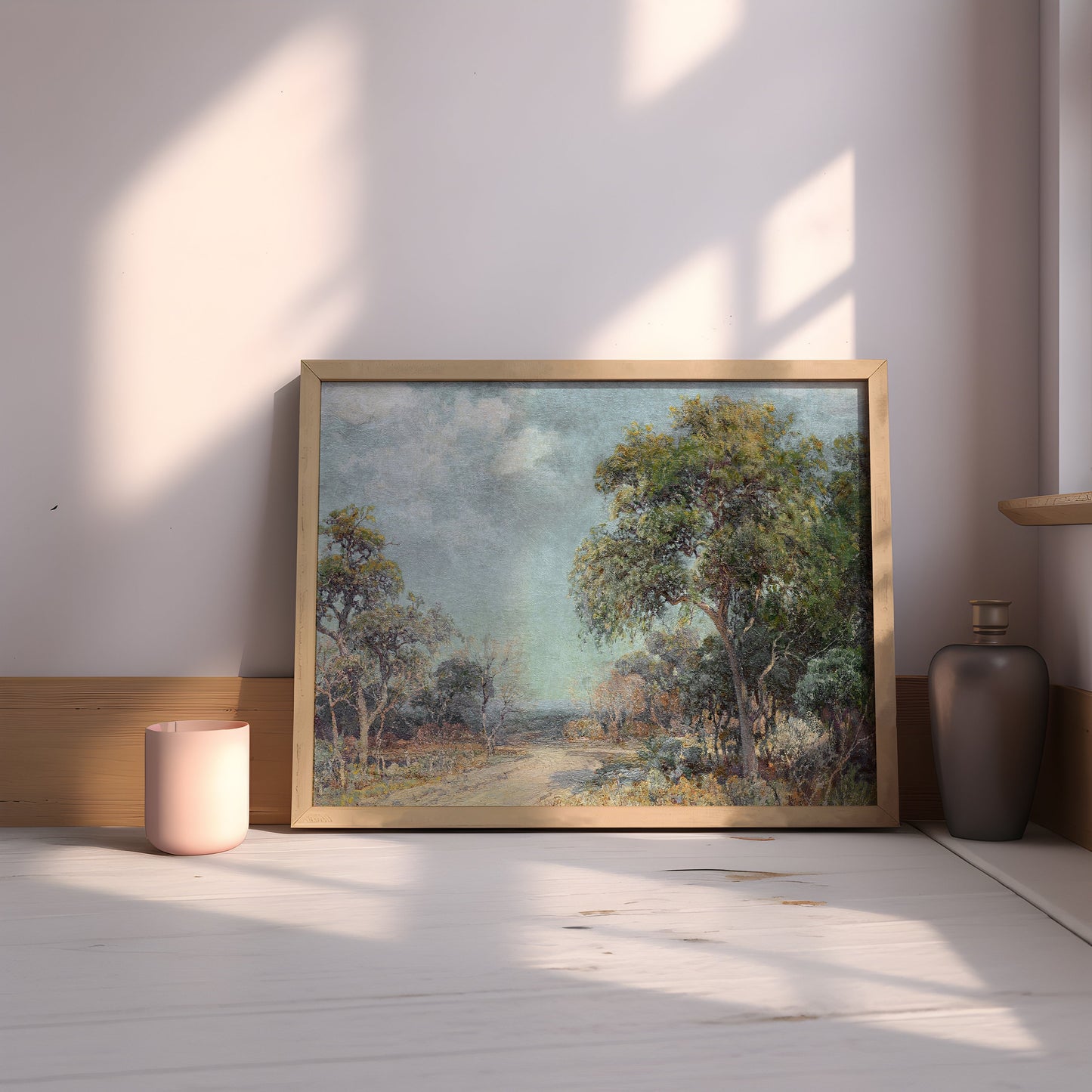 Julian Onderdonk Road to the Hills, Impressionism, original antique painting oil vintage, Printable art instant download, SKU  K_JO.6