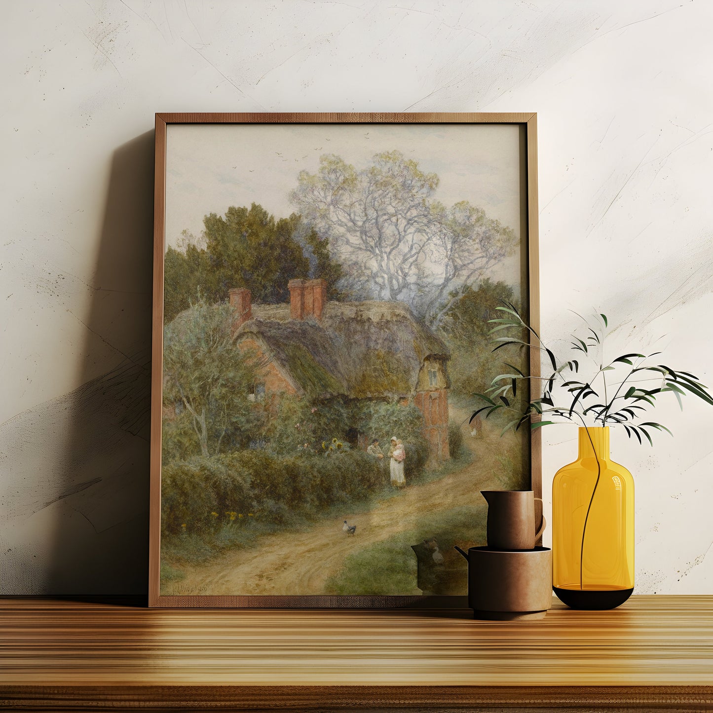 Allingham Helen - A Kentish cottage, watercolour, original antique painting, vintage, Printable art instant download, SKU  K-AH128