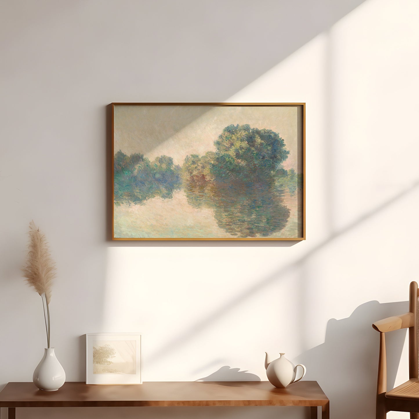 Claude Monet, The Seine at Giverny, Impressionism, original antique painting oil, vintage, Printable art instant download, SKU  K_CM.23