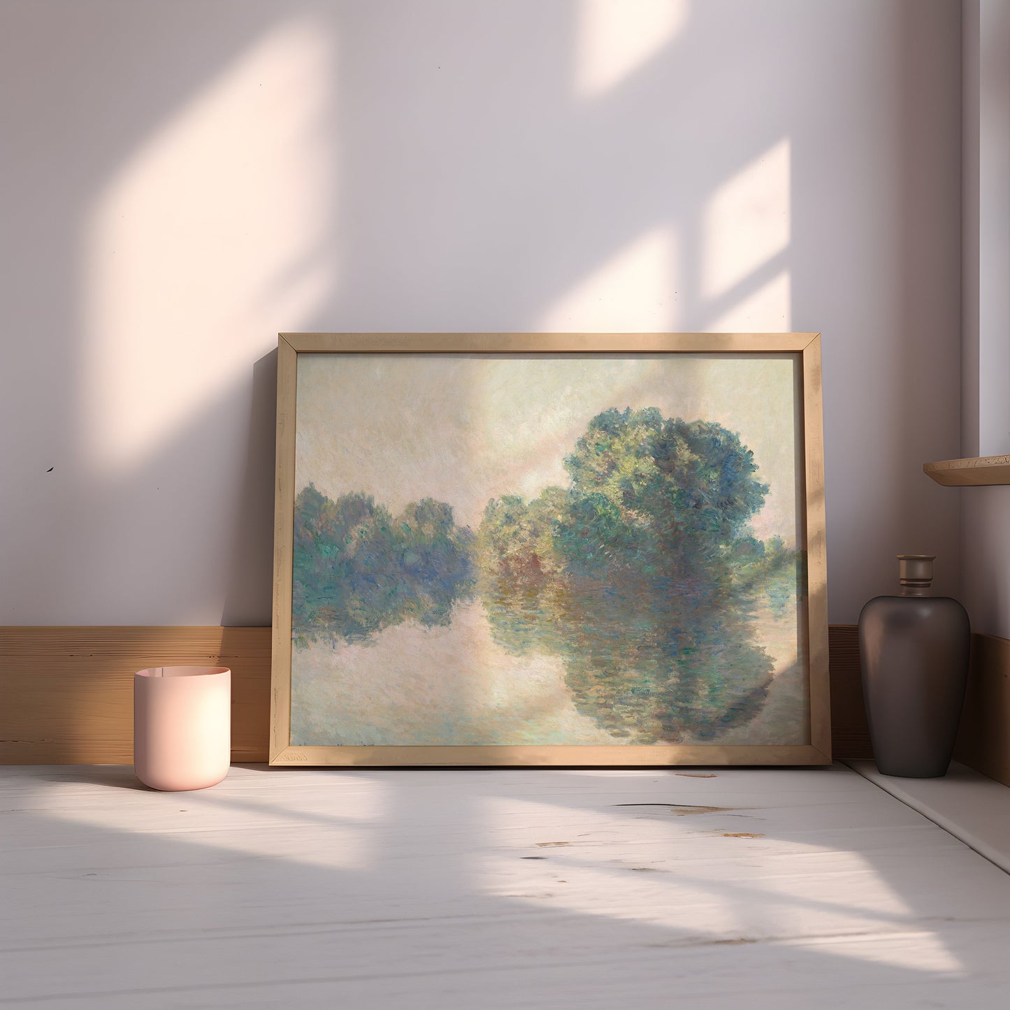Claude Monet, The Seine at Giverny, Impressionism, original antique painting oil, vintage, Printable art instant download, SKU  K_CM.23