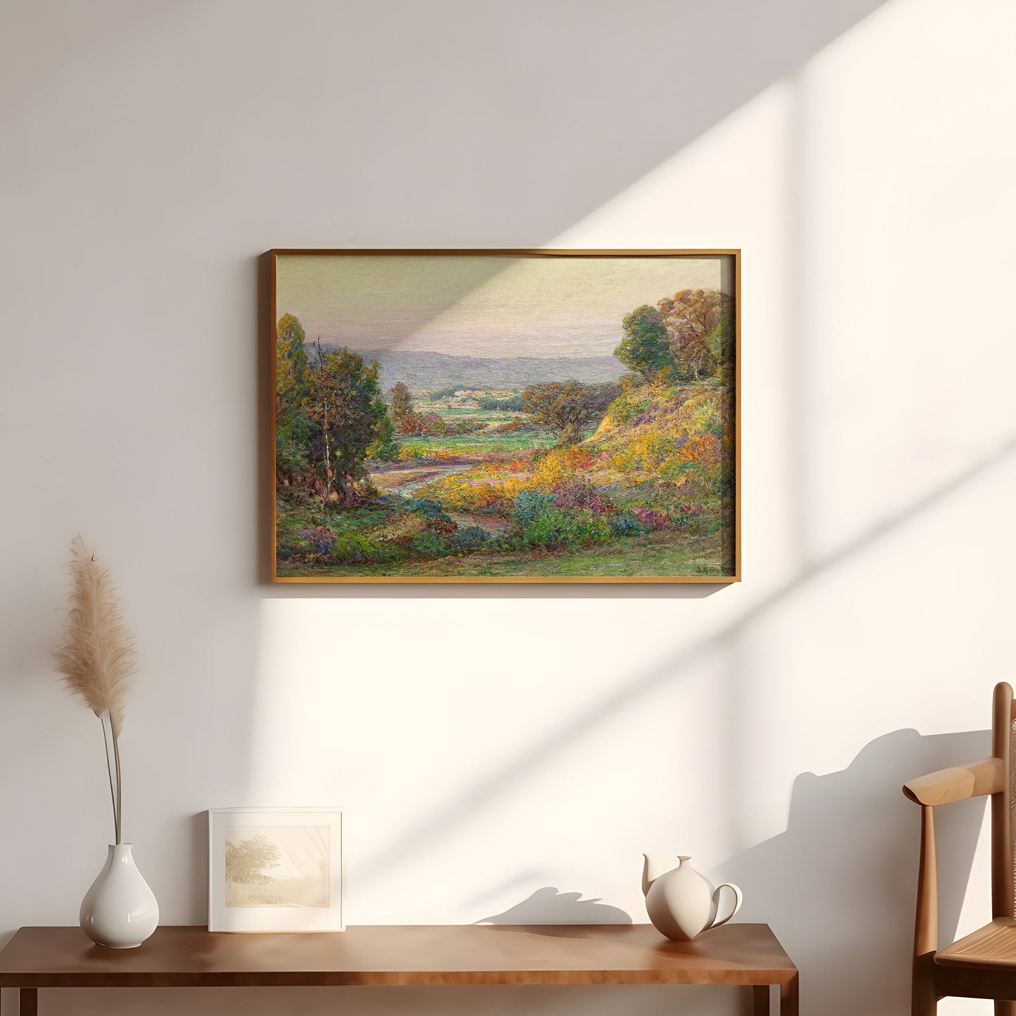 Landscape, Evening - John Ottis Adams, Impressionism, antique painting, oil, vintage, Printable art instant download, SKU  K_JOA.26