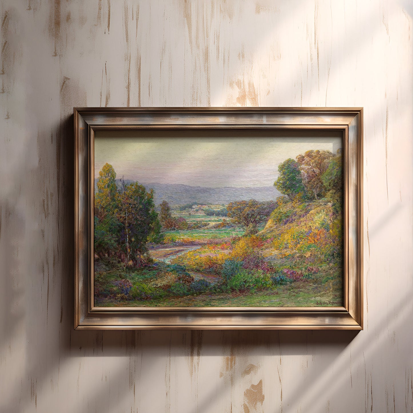Landscape, Evening - John Ottis Adams, Impressionism, antique painting, oil, vintage, Printable art instant download, SKU  K_JOA.26
