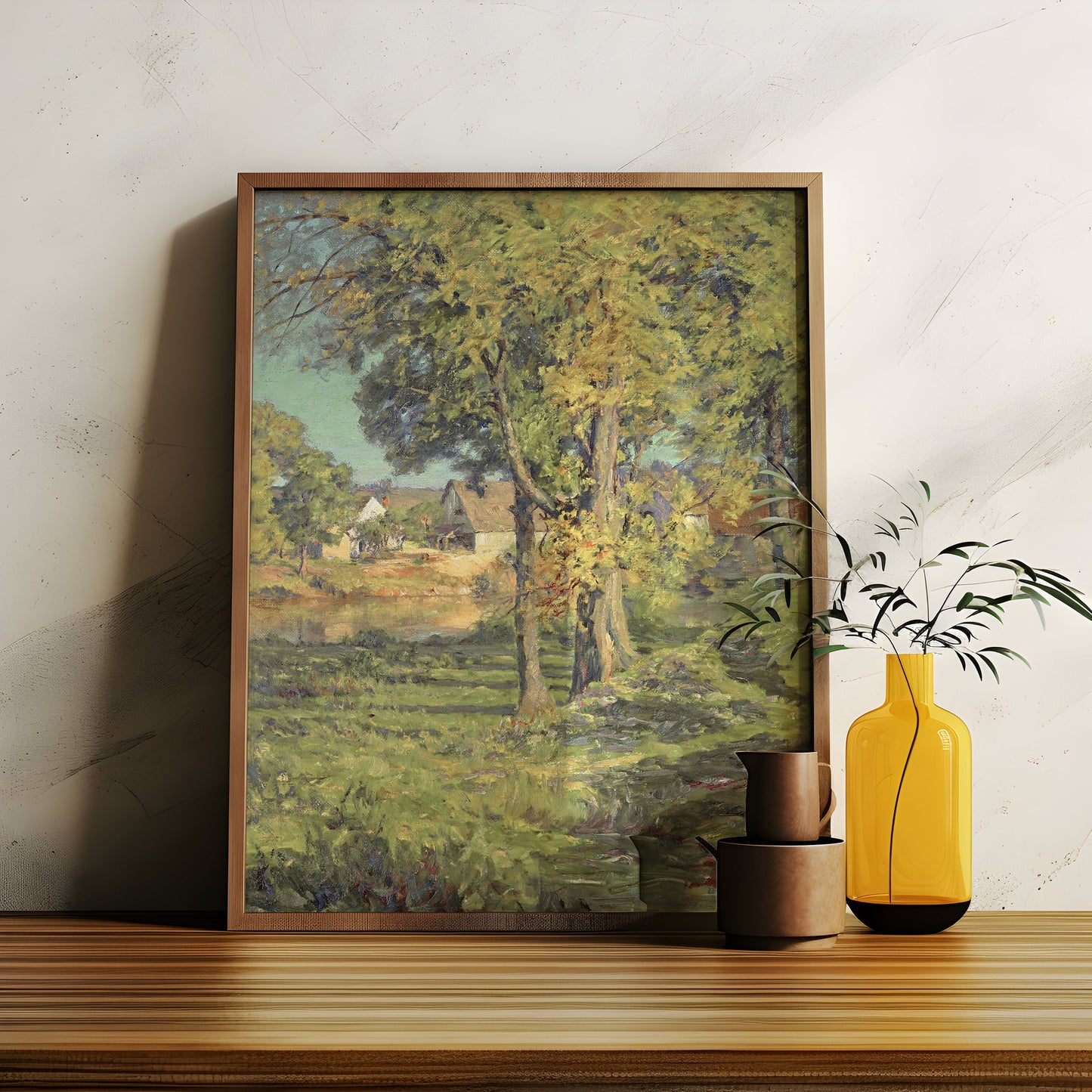 Indiana Farm - John Ottis Adams, Impressionism, original antique painting, oil, vintage, Printable art instant download, SKU  K-TP65