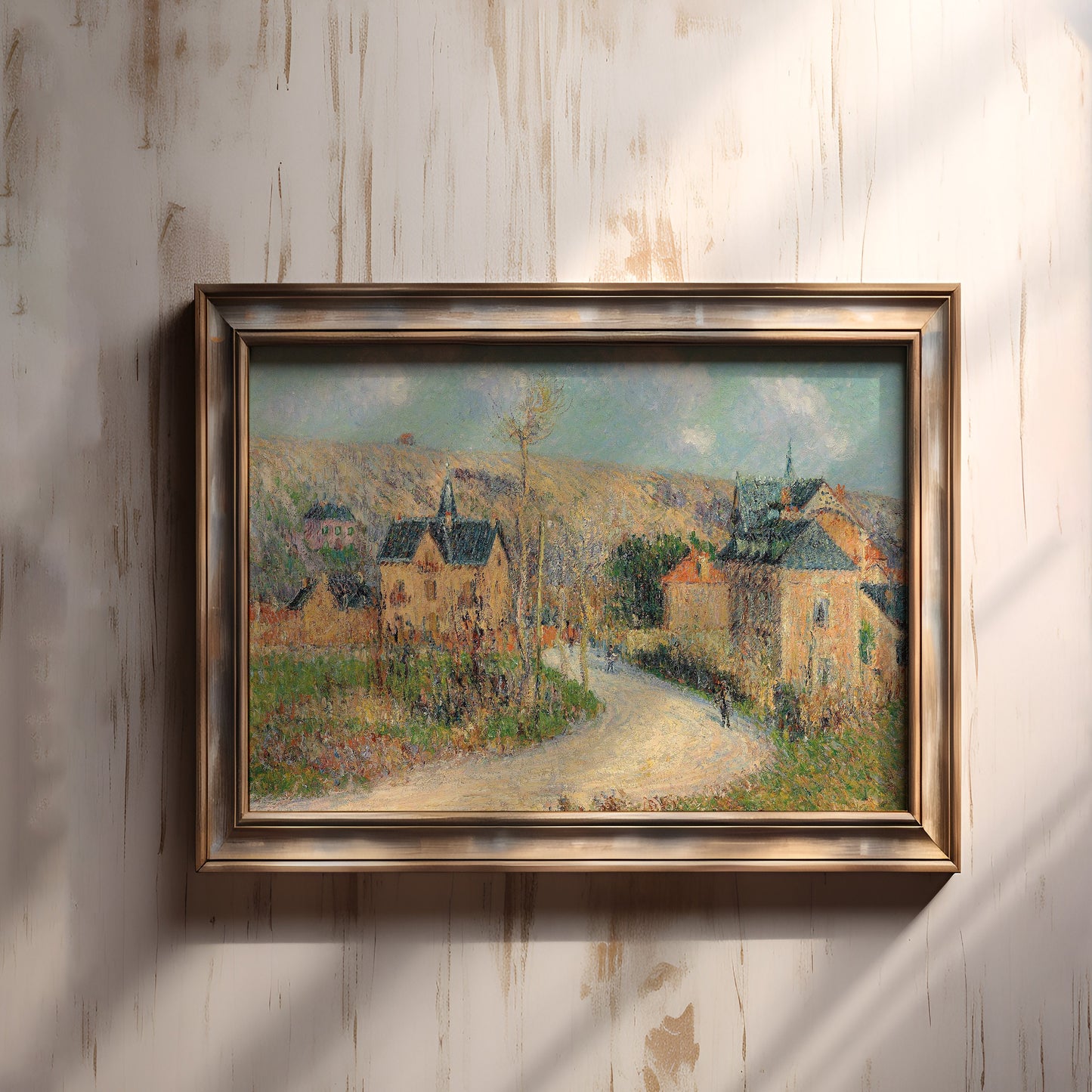 French Impressionism, Road To Dieppe - Gustave Loiseau, original antique painting, oil, vintage, Printable art instant download, SKU  254GL