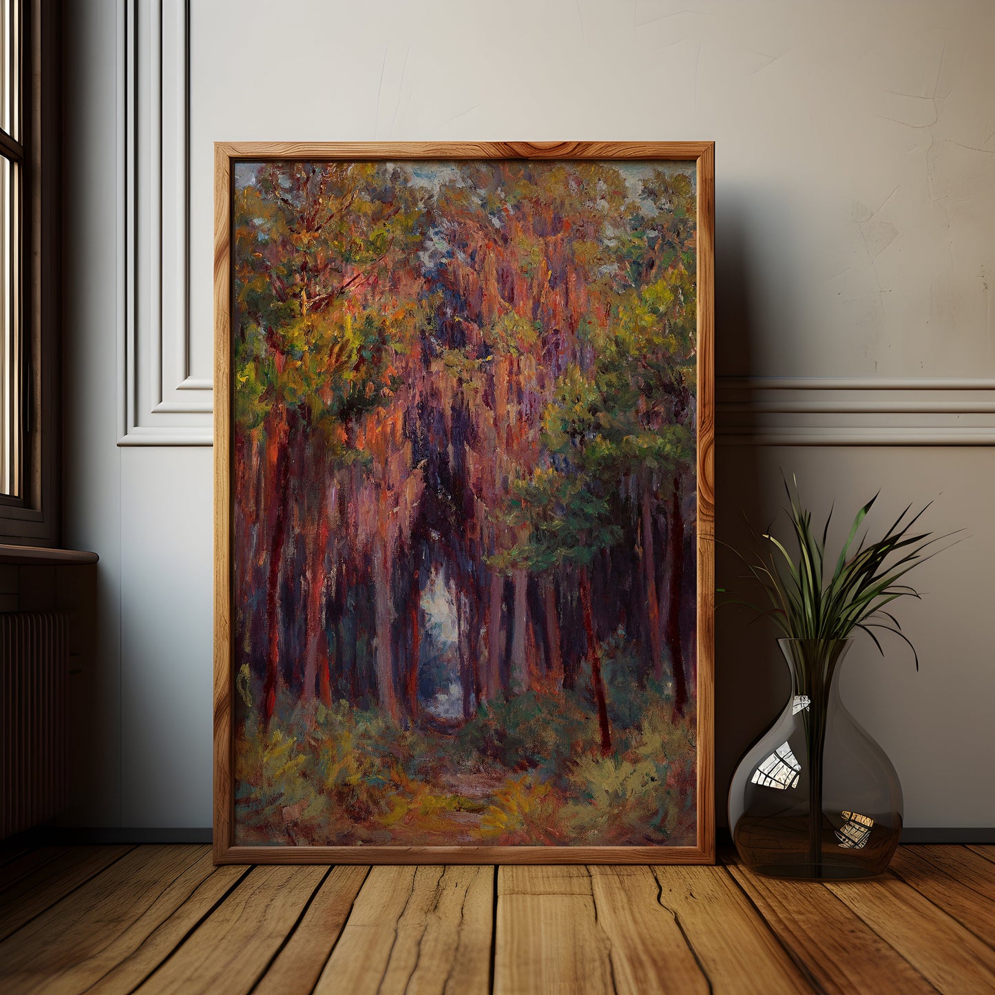 Landscape, John Ottis Adams, Hanging Moss, Impressionism, antique painting, oil, vintage, Printable art instant download, SKU  174JOA