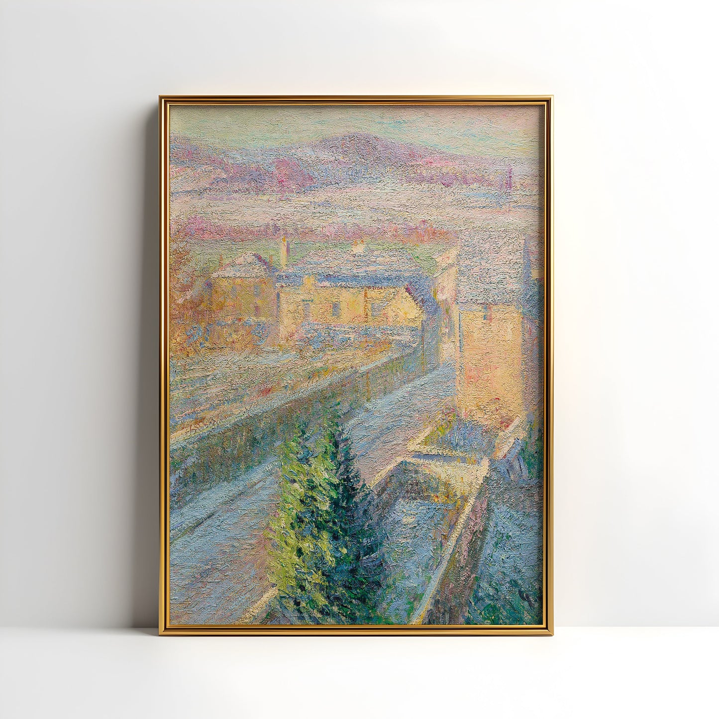 Gustave Loiseau - Triel on Seine, Impressionism, original antique painting, oil, vintage, Printable art instant download, SKU  185GL