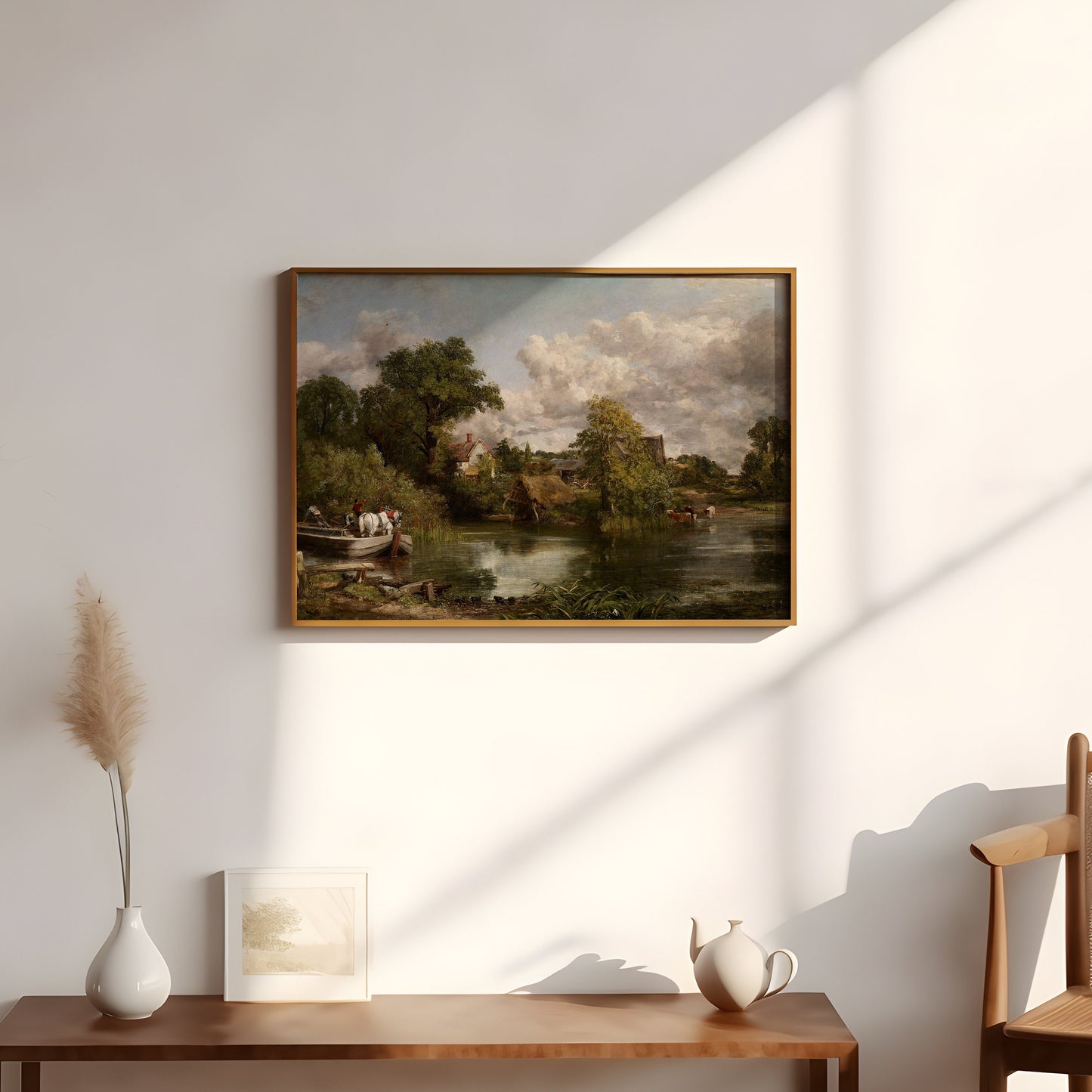 Rustic landscape, John Constable - The White Horse, antique painting, oil, vintage, Printable art instant download, SKU  193JC